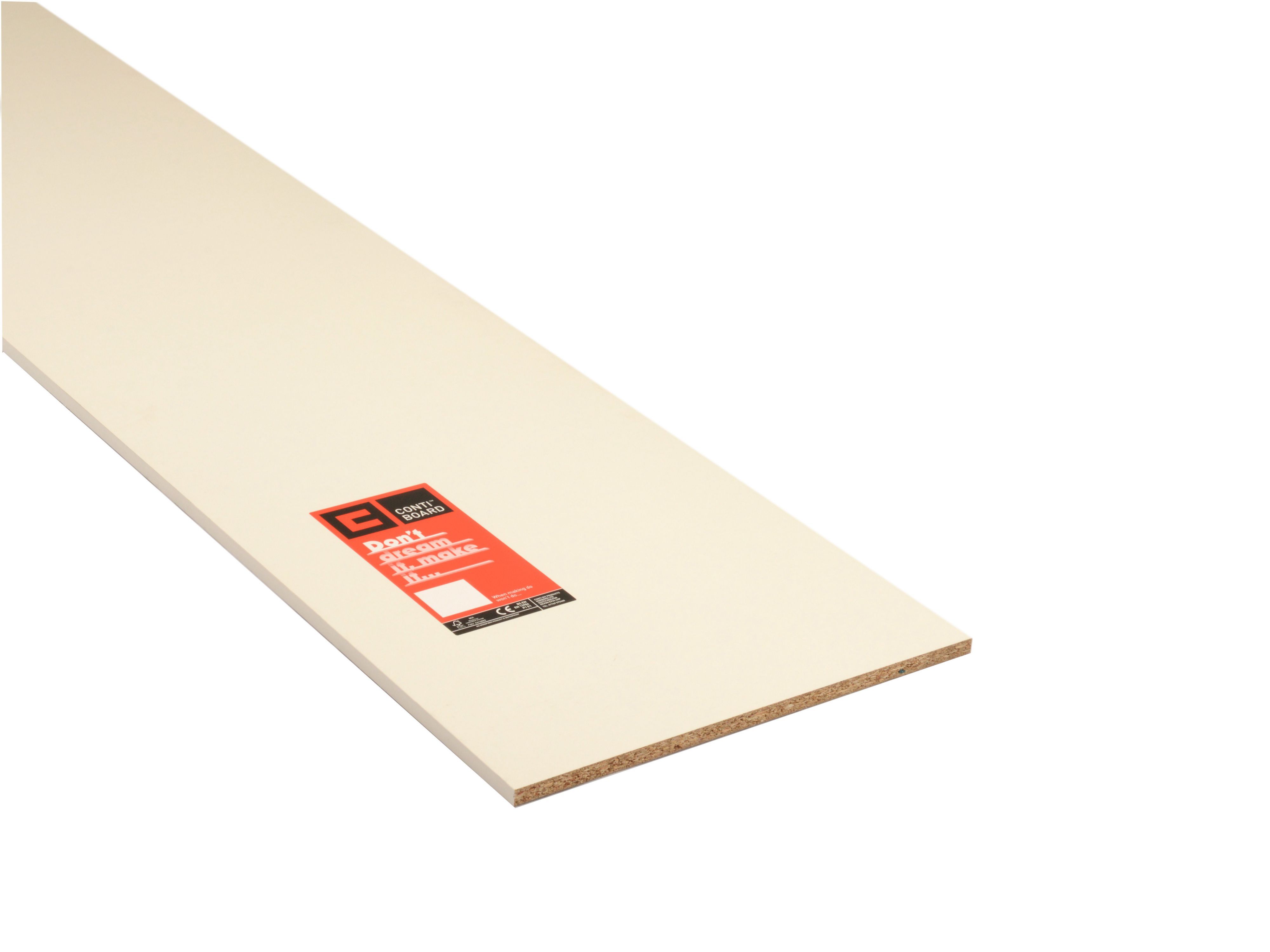 Conti MFC Furniture Panel White (L)2440mm (W)457mm (T)15mm ...