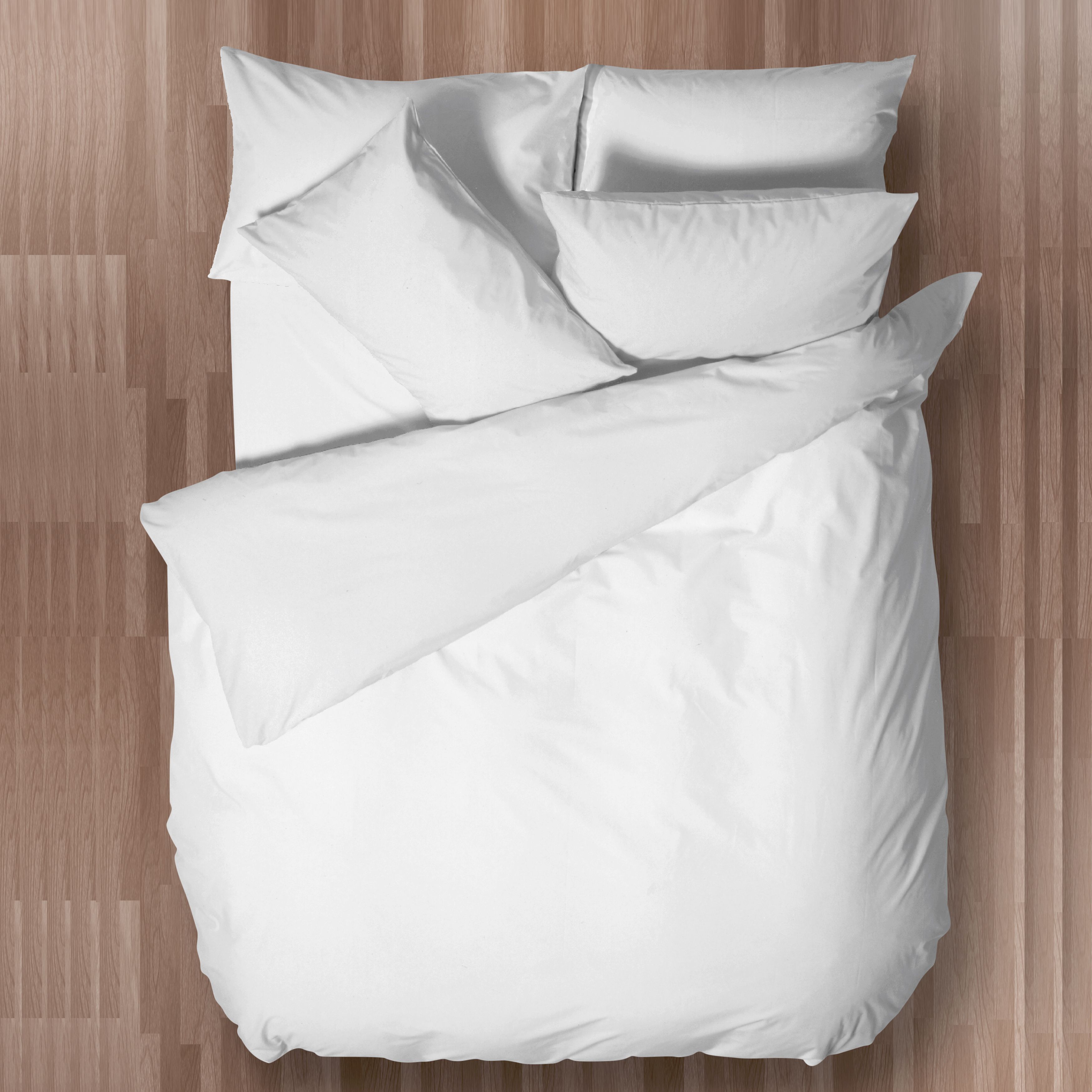 Chartwell Easy Care Plain White Double Bed Cover Set Departments 