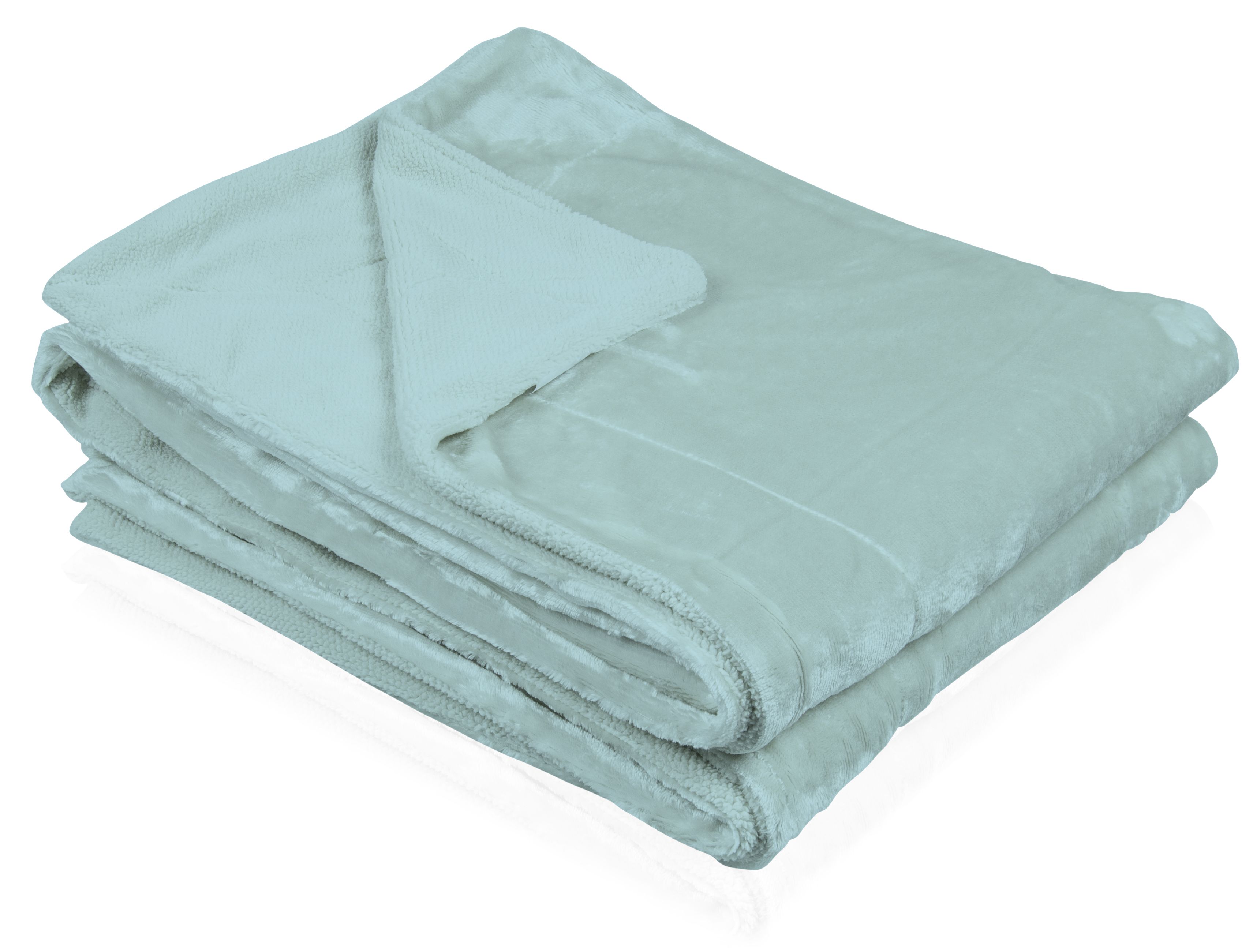 Chartwell Luxury Duck Egg Plain Velvet Throw Departments DIY at B&Q
