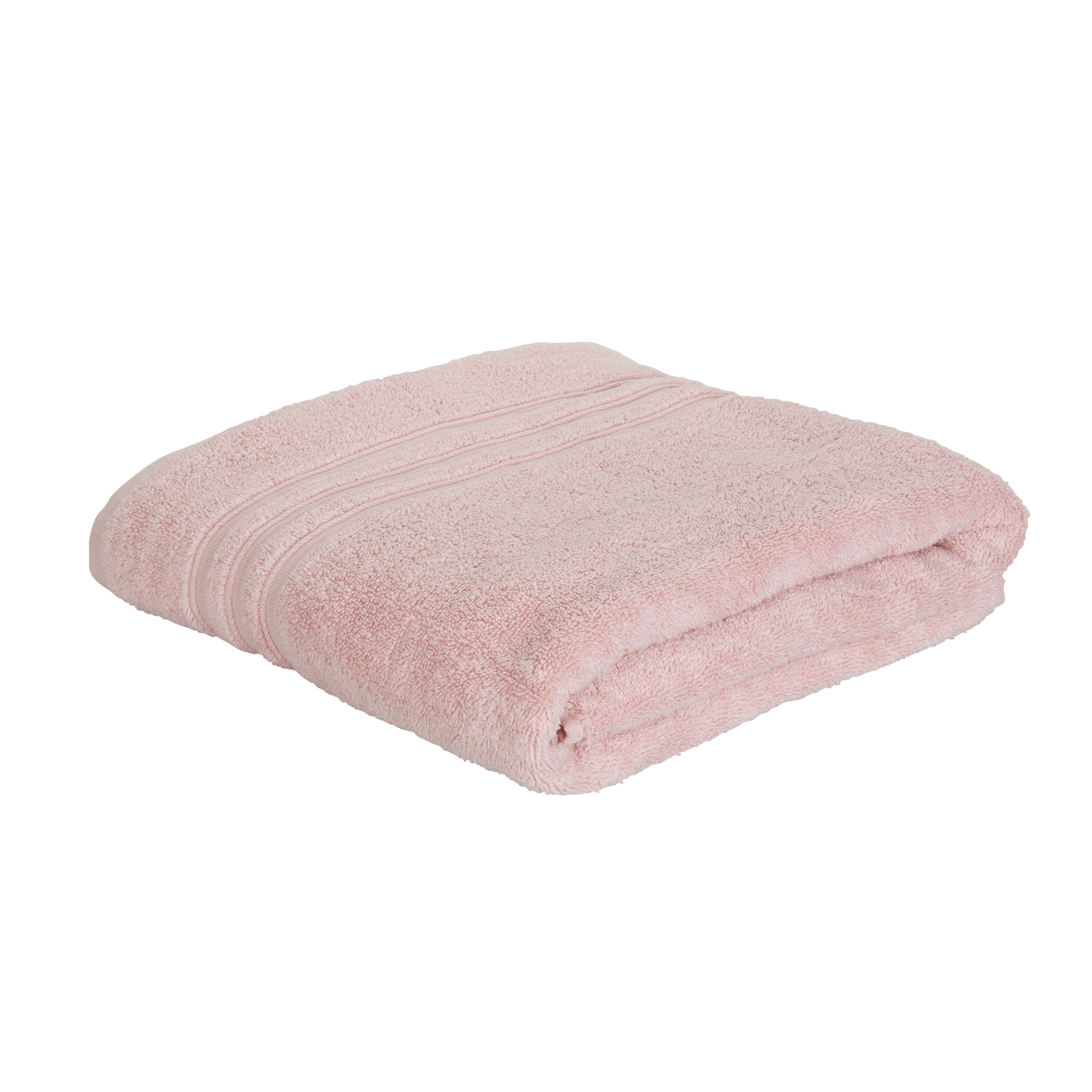 Catherine Lansfield Zero Twist Pink Bath Sheet