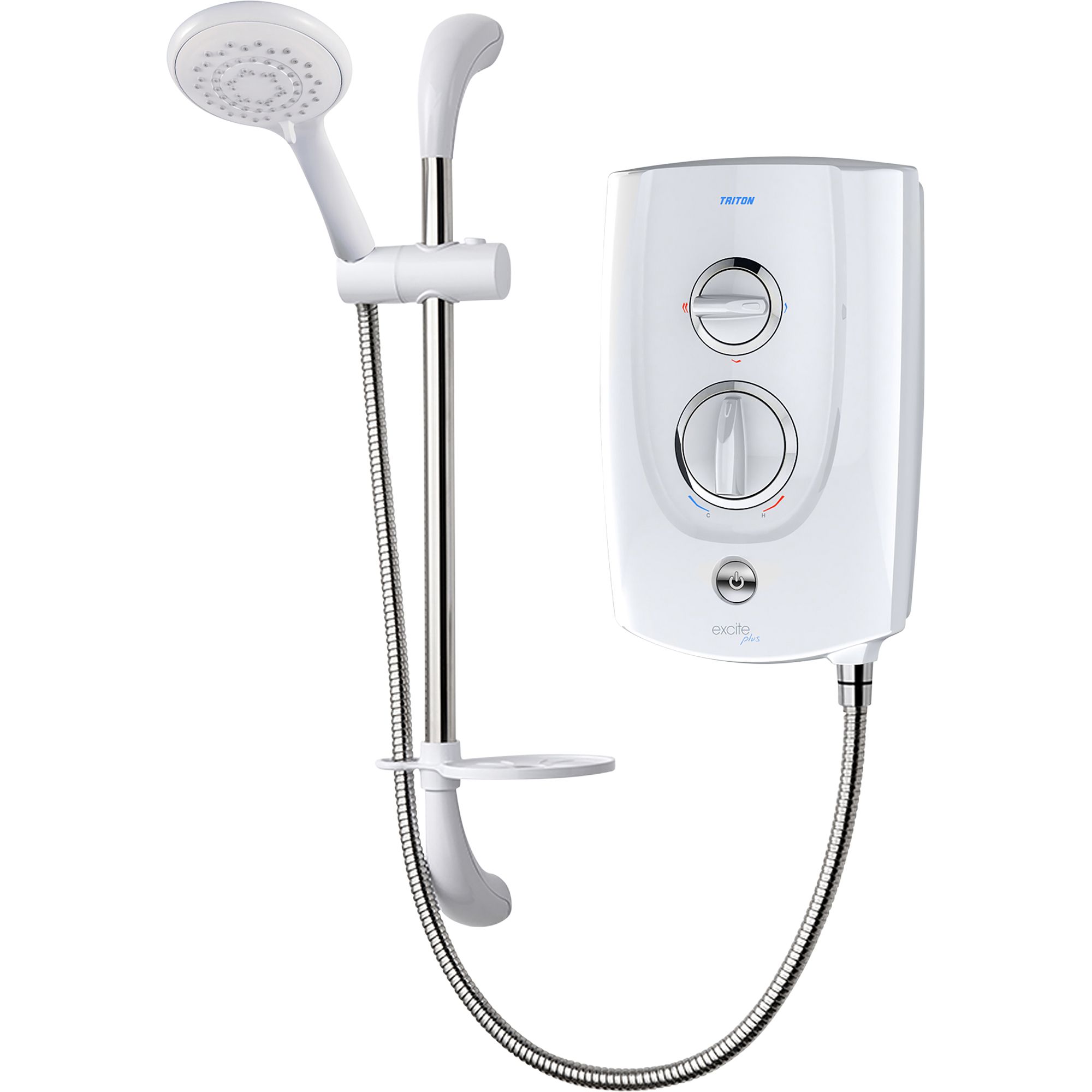 Triton Excite+ White Electric Shower, 8.5 KW | Departments | DIY At B&Q