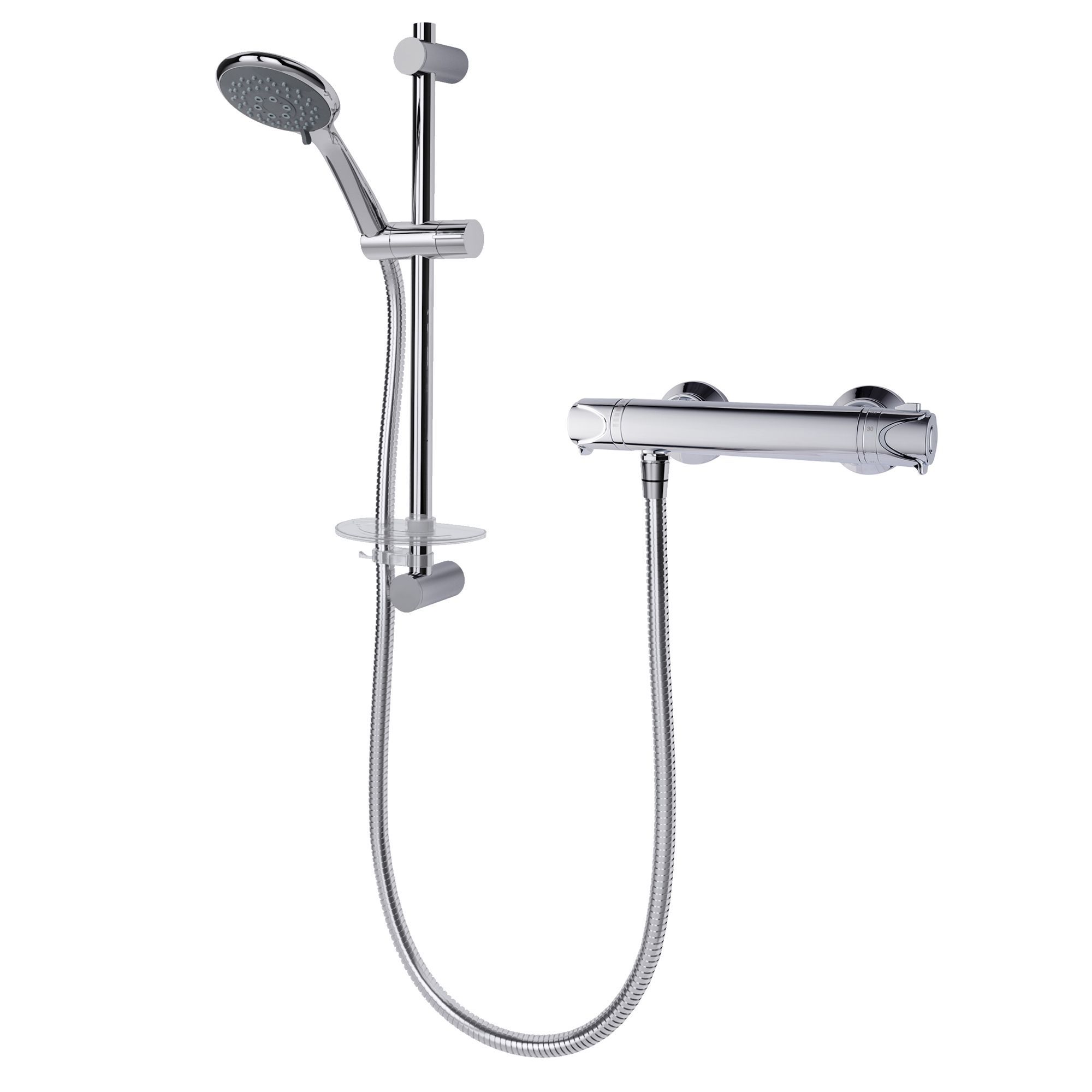 Triton Benito Chrome effect Thermostatic Mixer Shower Departments