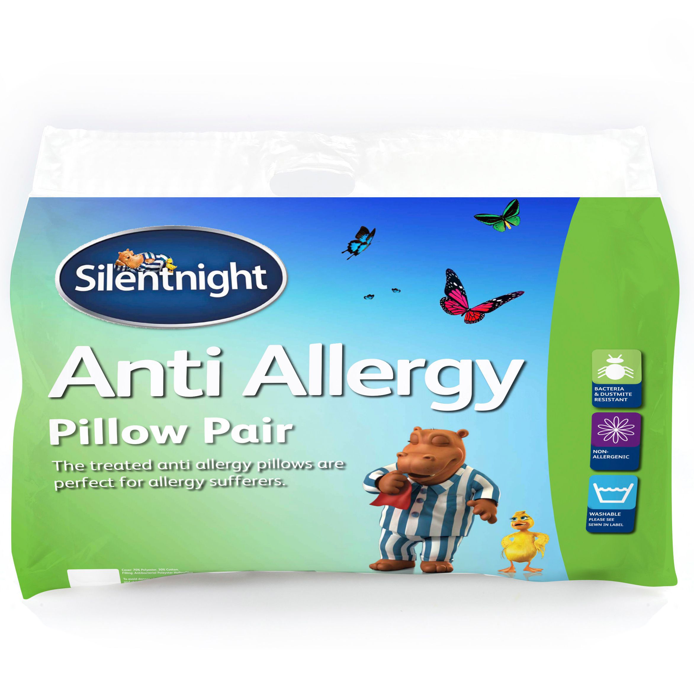 Silentnight AntiAllergy White Pillow, Pack of 2 Departments DIY at B&Q