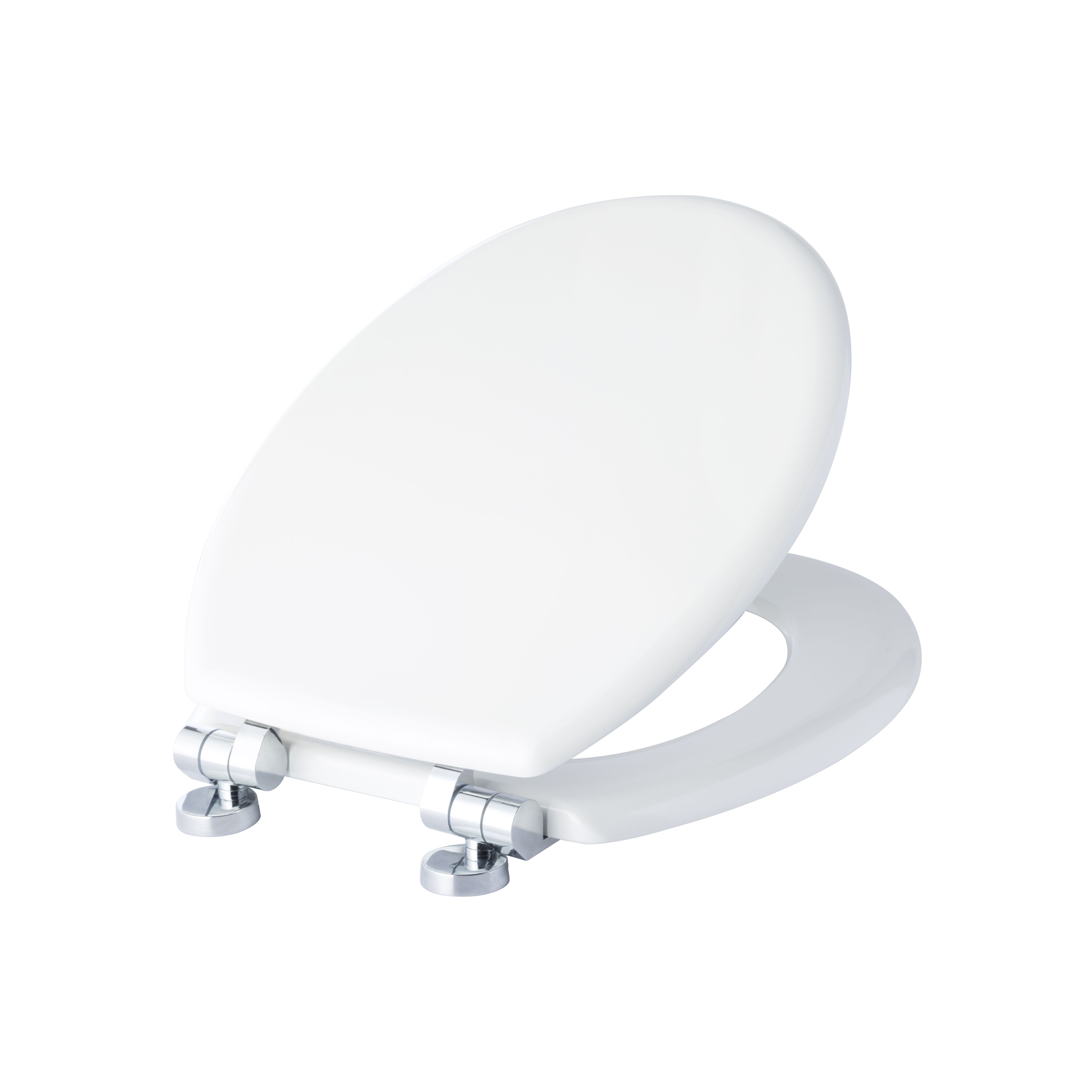 Bemis Hartford White Painted wood Soft close Toilet seat Departments TradePoint