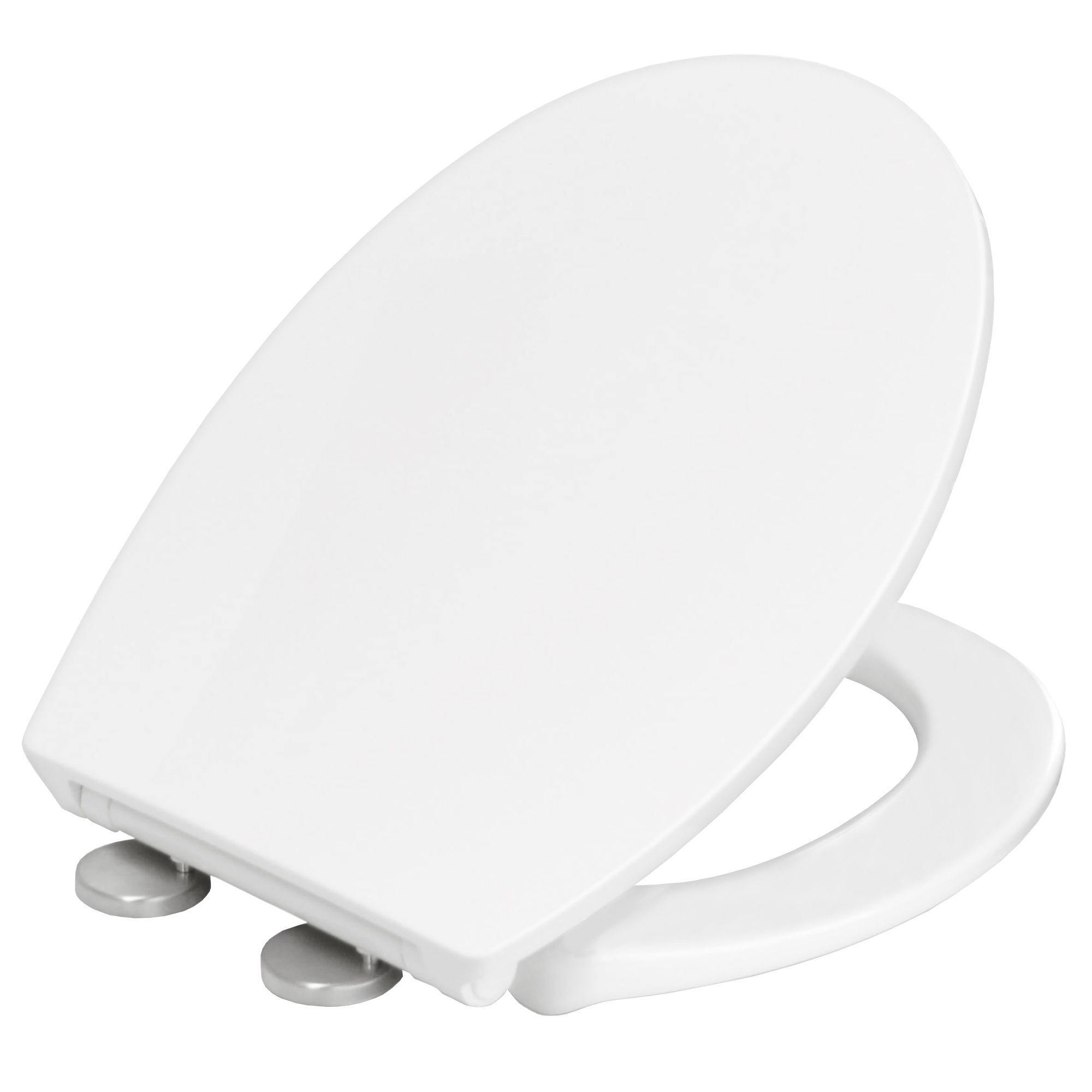 Bemis Push n'Clean White Statite top fix Soft close Toilet seat