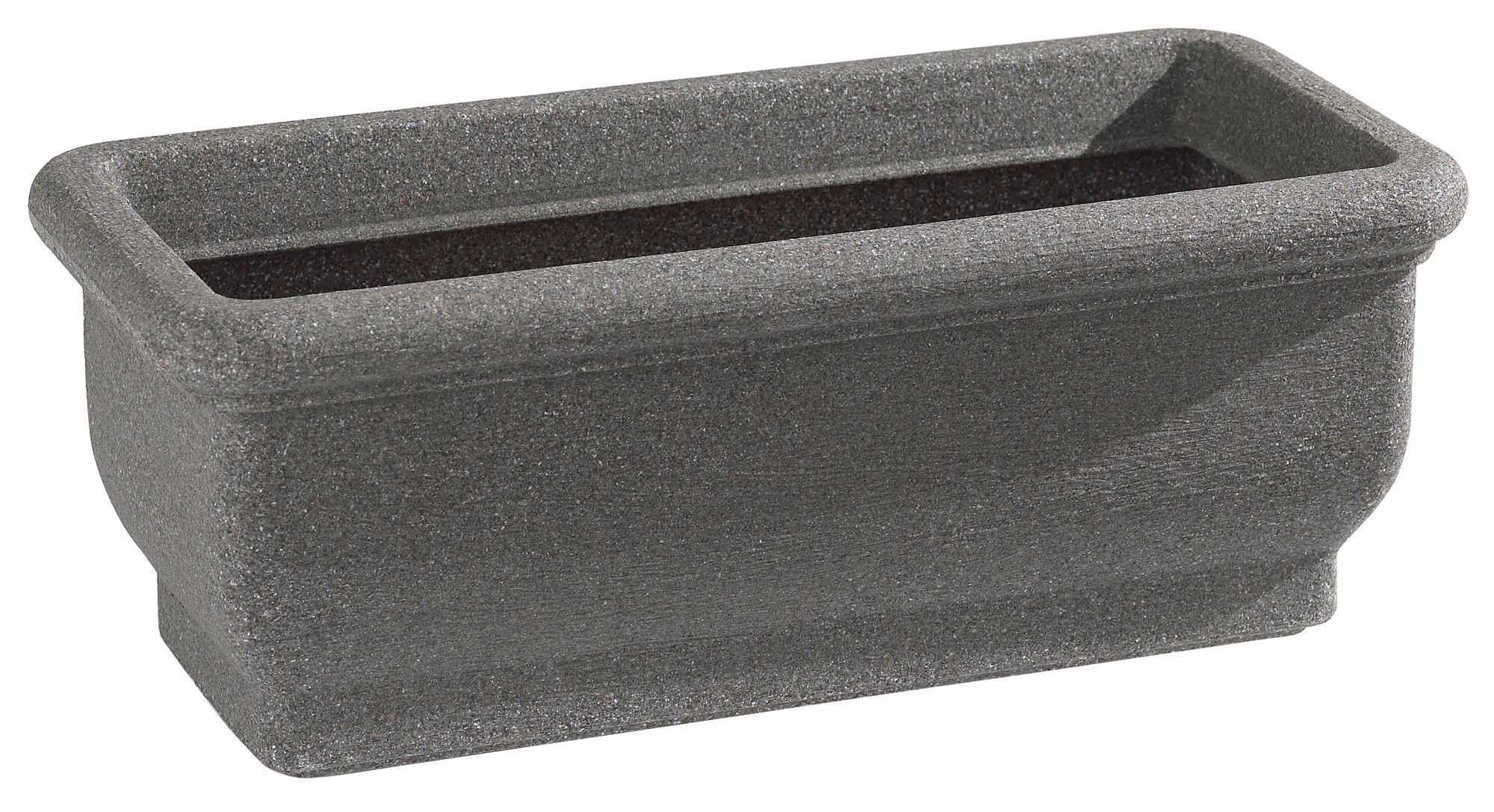 Florence Lightweight Rectangular Plastic Light Grey Plant Trough (H