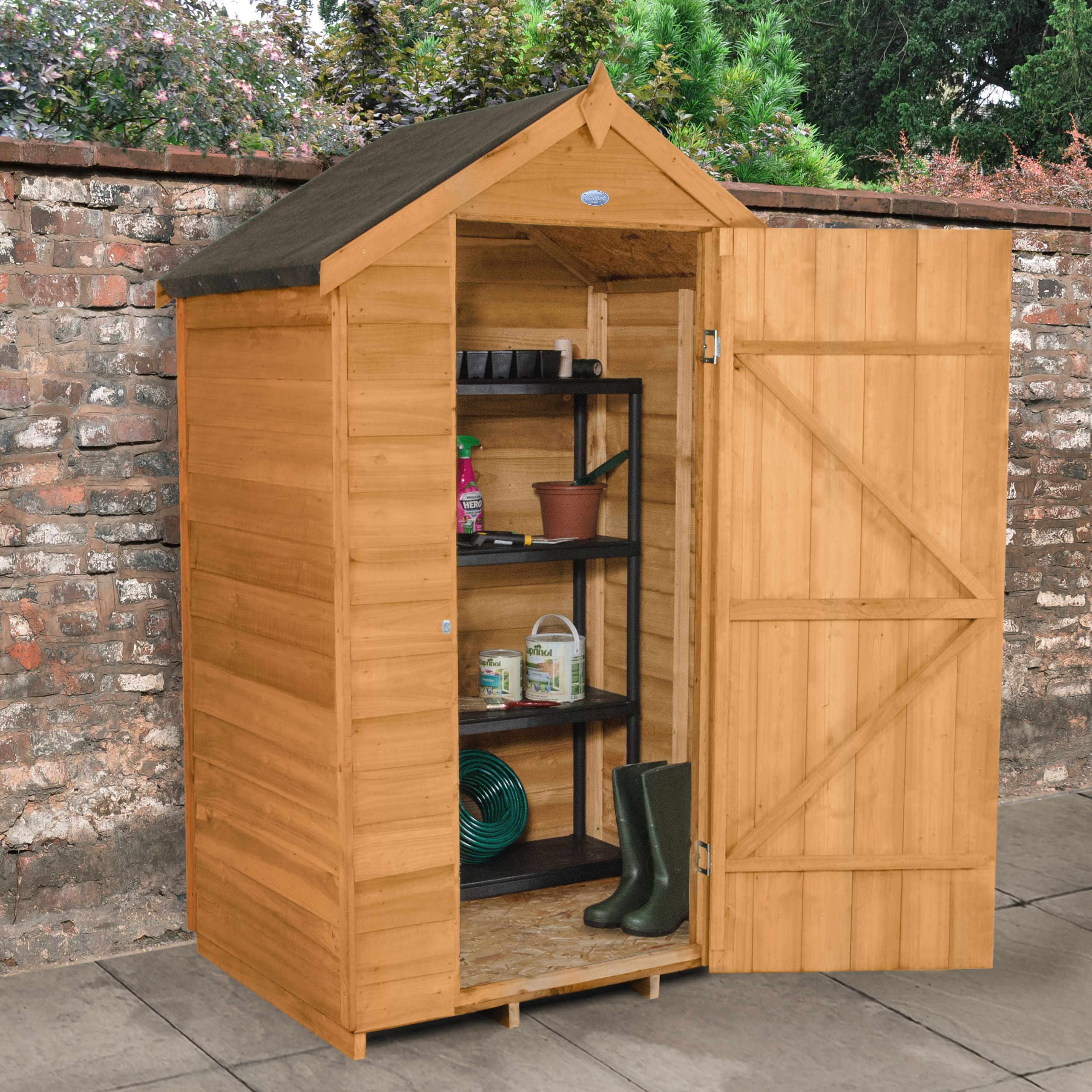 4X3 Apex Overlap Wooden Shed | Departments | DIY at B&amp;Q