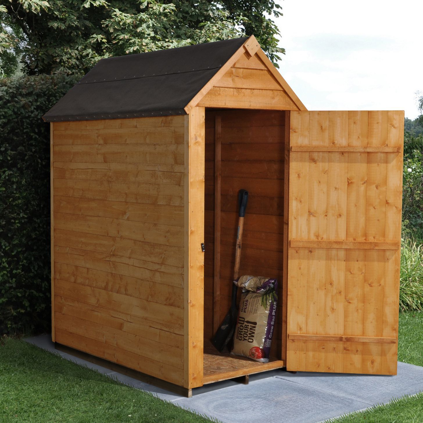 5x3 Forest Apex Overlap Wooden Shed Departments DIY at B&amp;Q