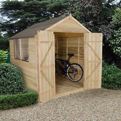 7x7 Forest Apex Overlap Wooden Shed | Departments | DIY at B&amp;Q