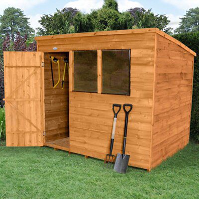 8X6 Pent Overlap Wooden Shed | Departments | DIY at B&amp;Q
