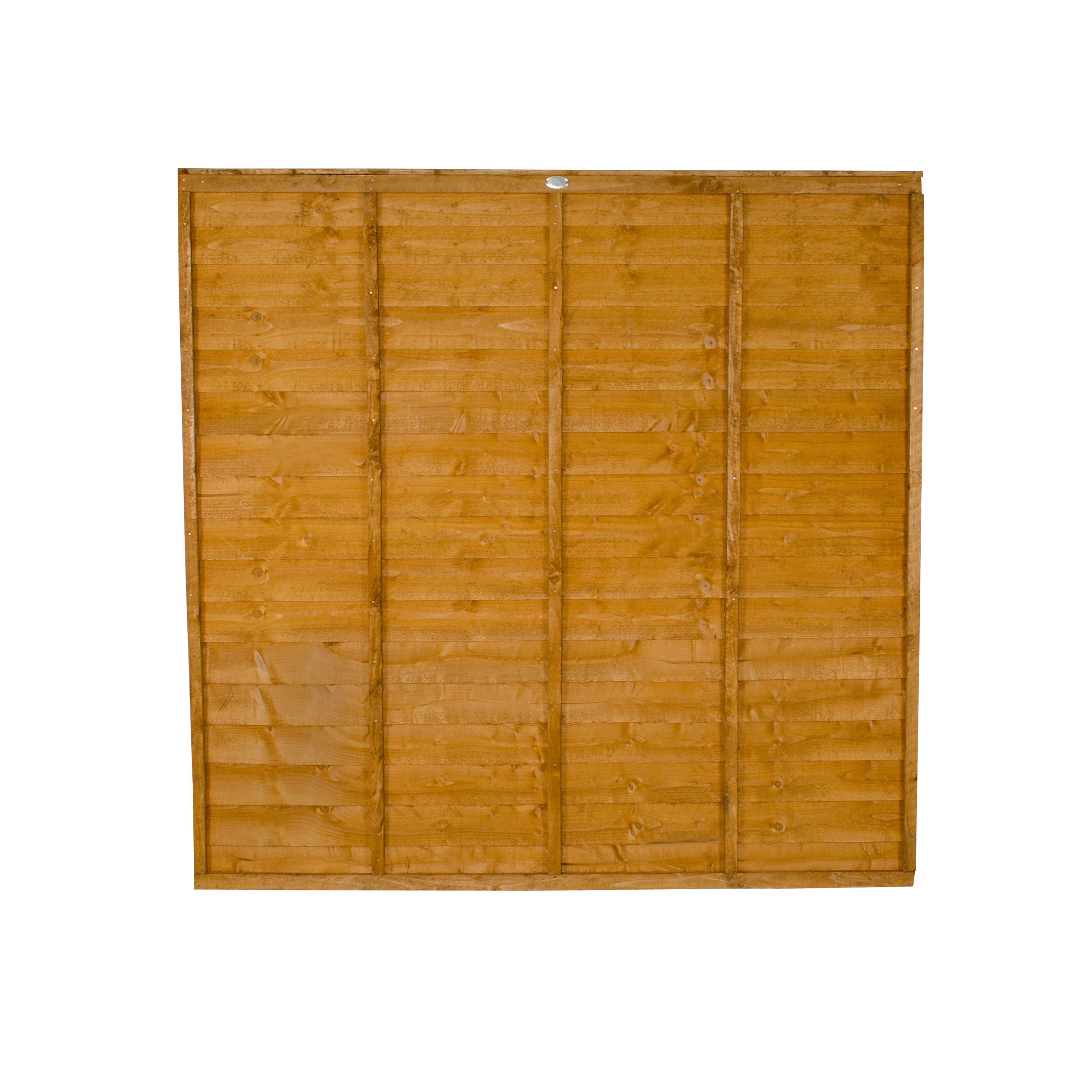Premier Traditional Overlap Horizontal slat Fence Panel (W)1.83