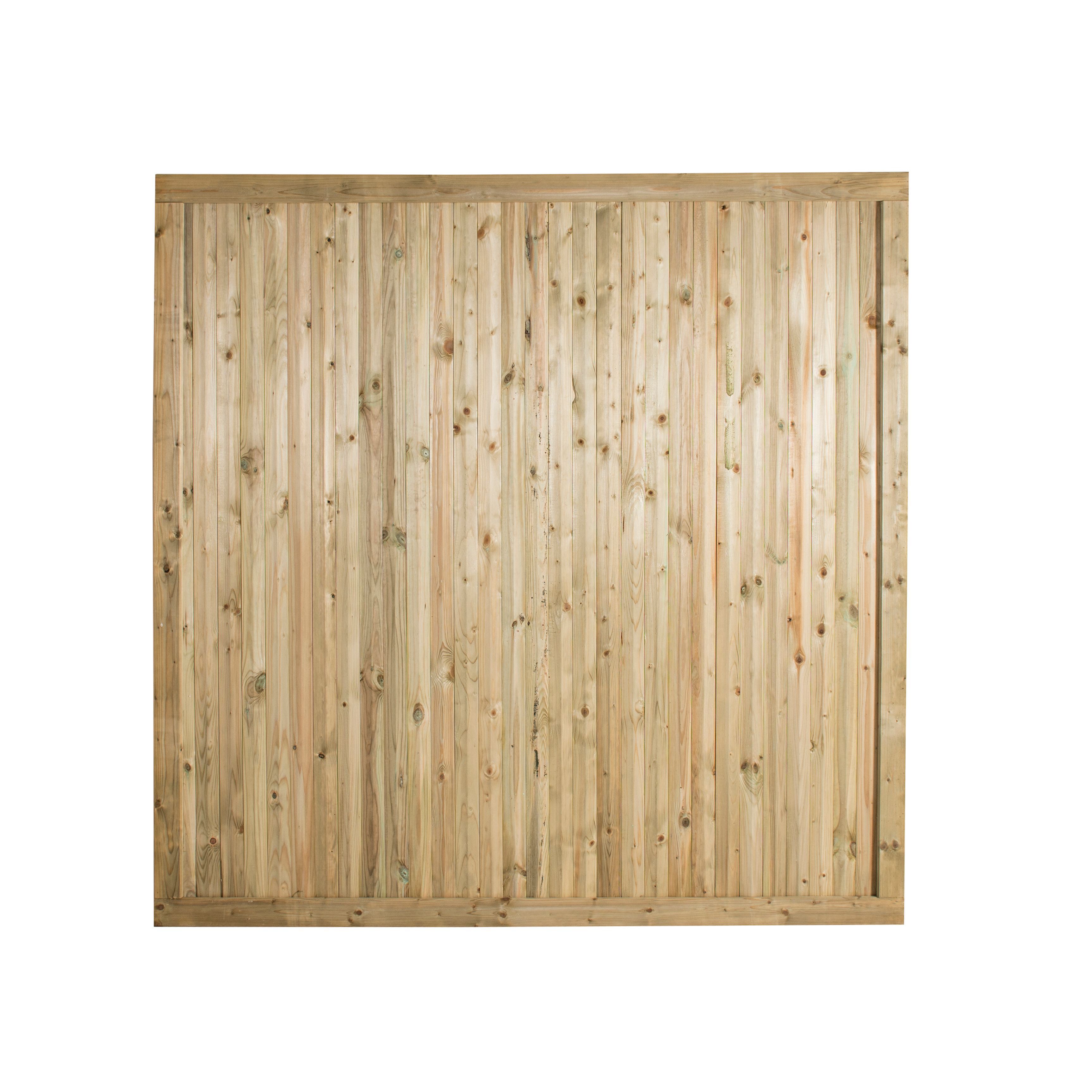 Forest Garden Decibel Contemporary Profiled tongue & groove Vertical slat Noise Reduction Fence Panel (W)1.83 m (H)1.8m, Pack of 5