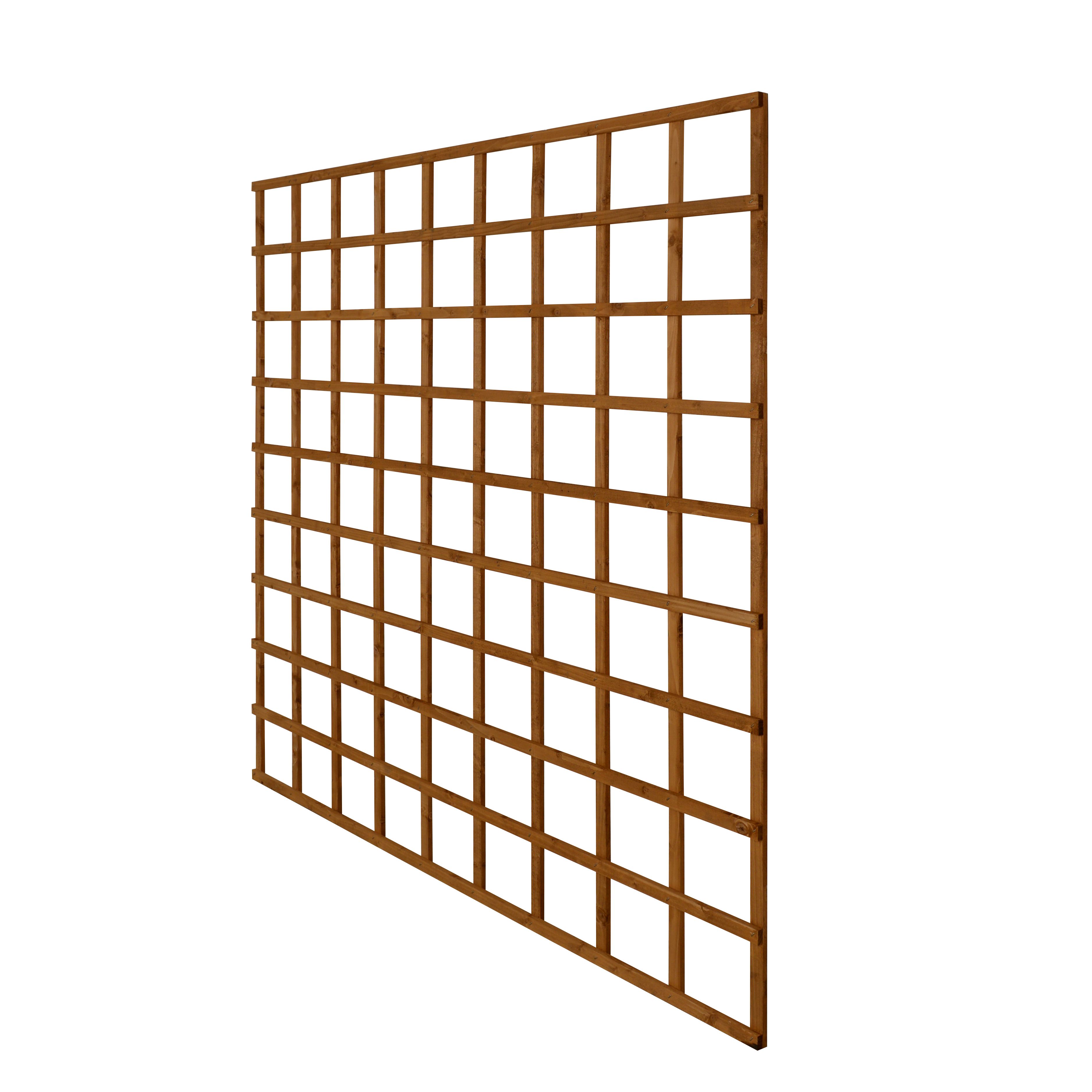 Wooden Square Trellis (H)1.83m(W)1.83m, Pack of 4 Departments DIY