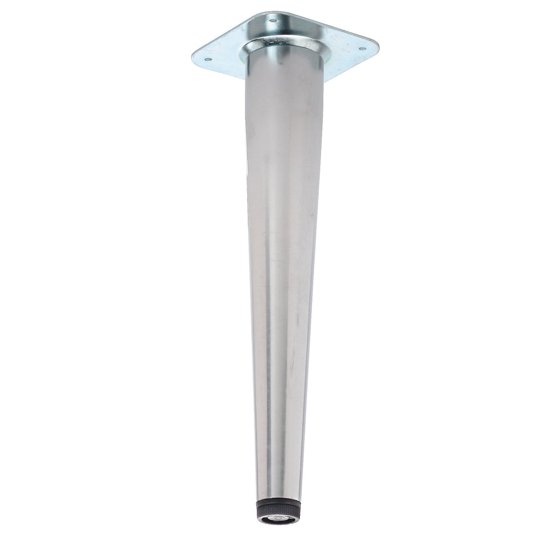 Rothley (H)370mm Stainless Steel Effect Silver Satin Designer Leg