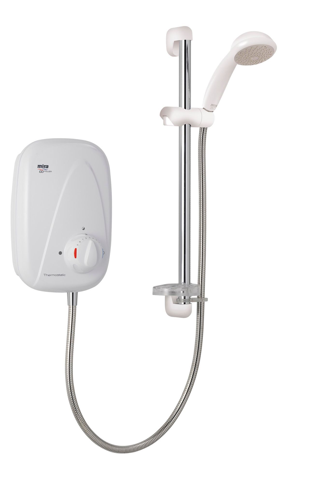 Mira Go Thermostatic Power Shower, White Departments TradePoint