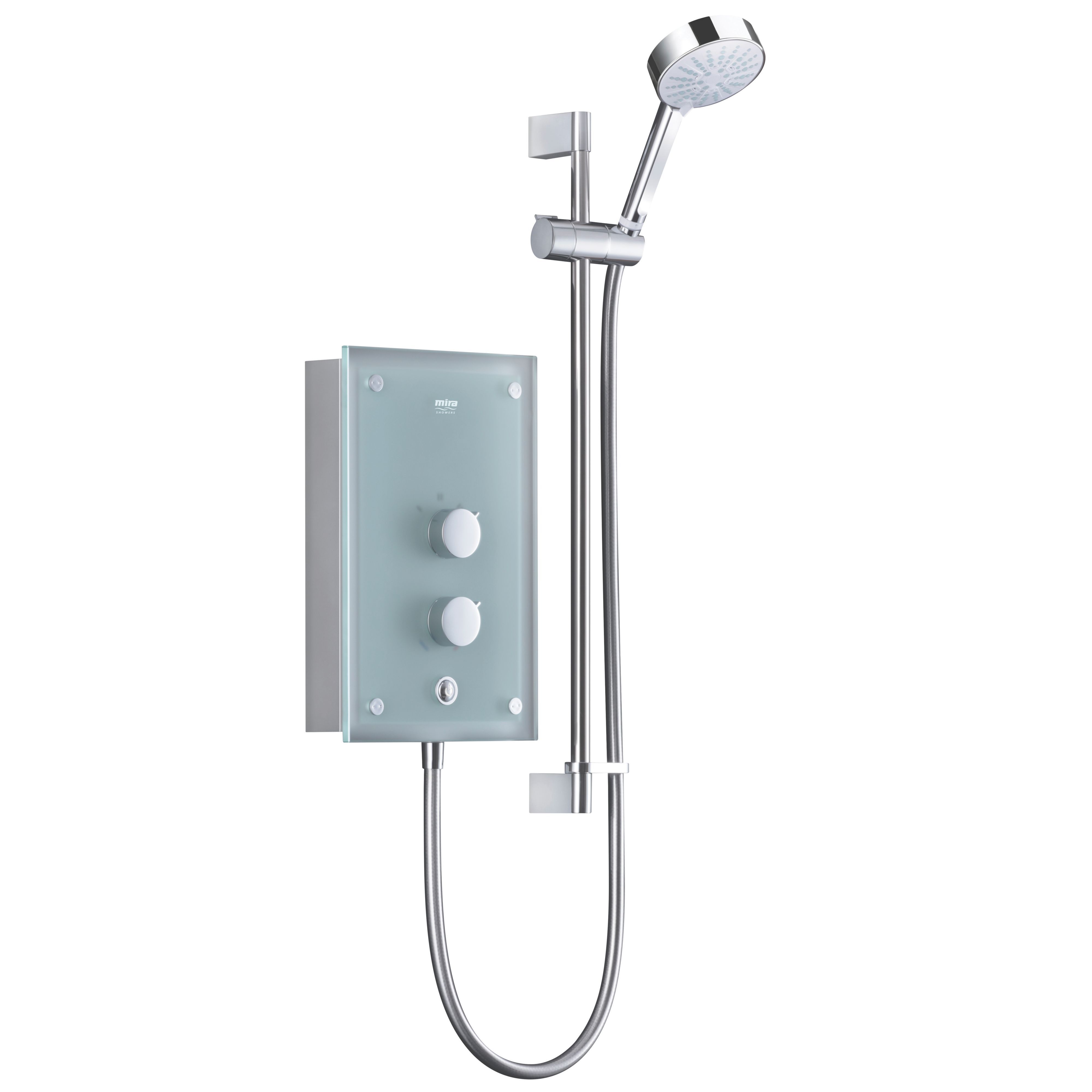 Mira Azora Frosted glass Electric shower, 9.8 kW B&Q