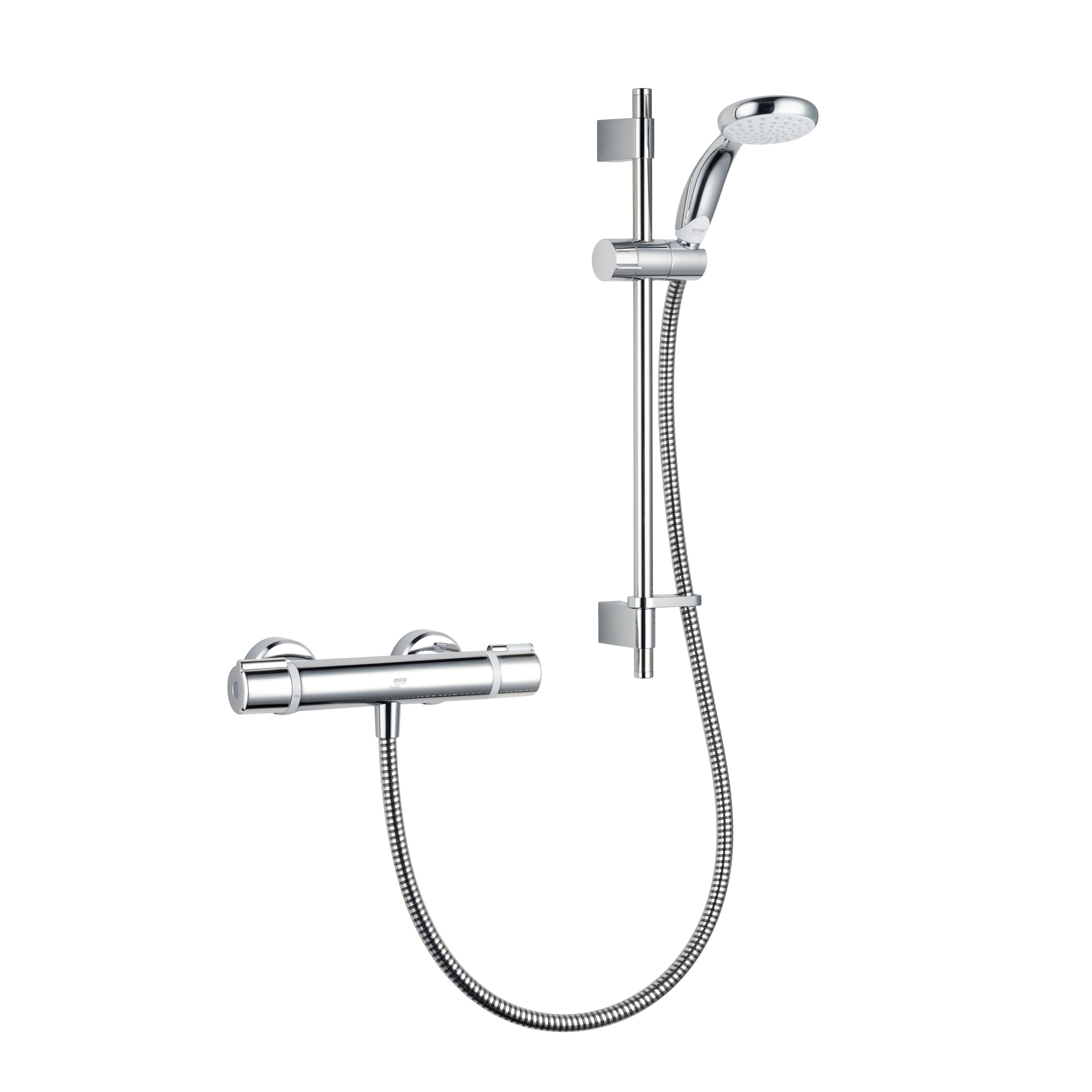 Mira Reflex Chrome Effect Thermostatic Bar Mixer Shower B&Q