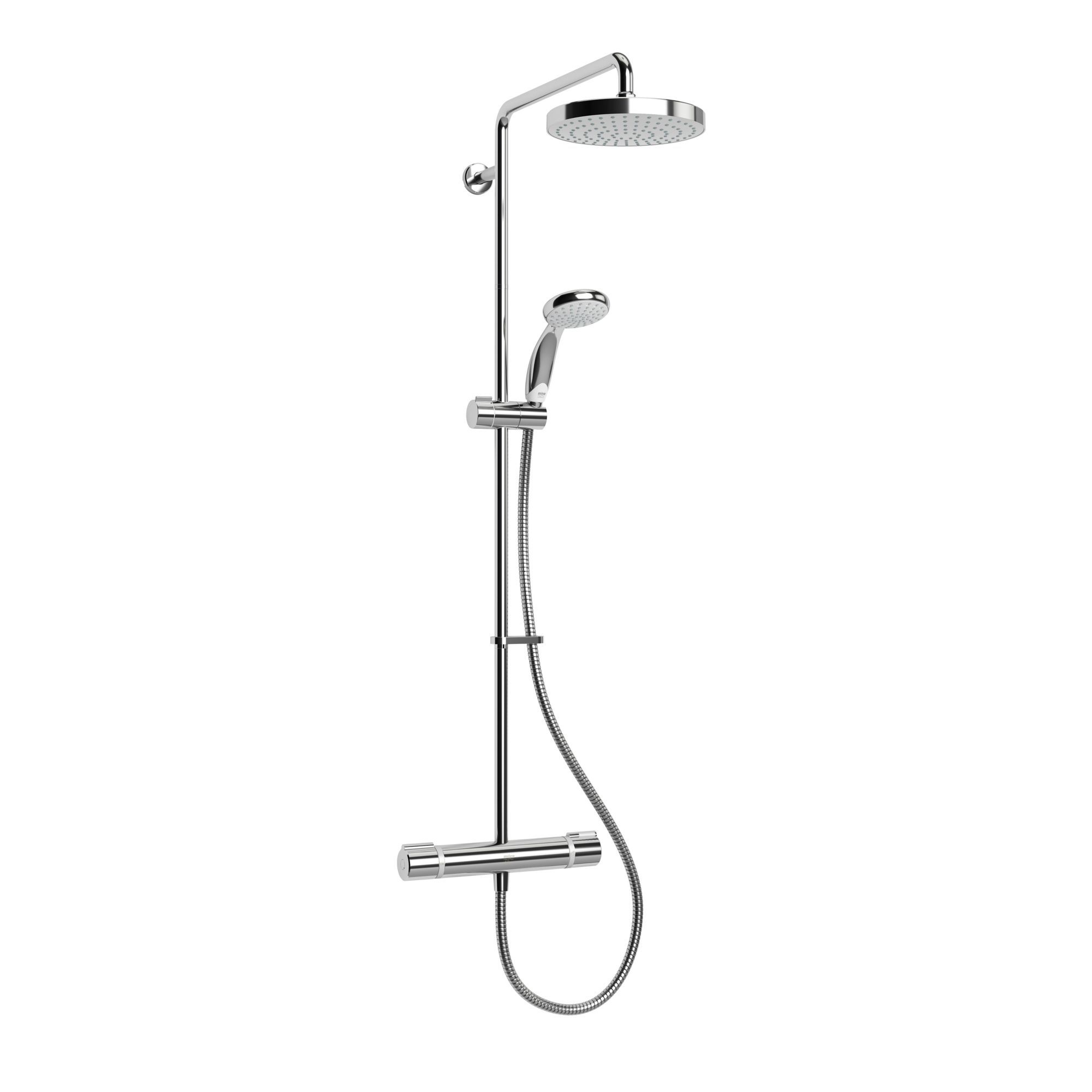Mira Apt Chrome effect Thermostatic Bar mixer shower Departments