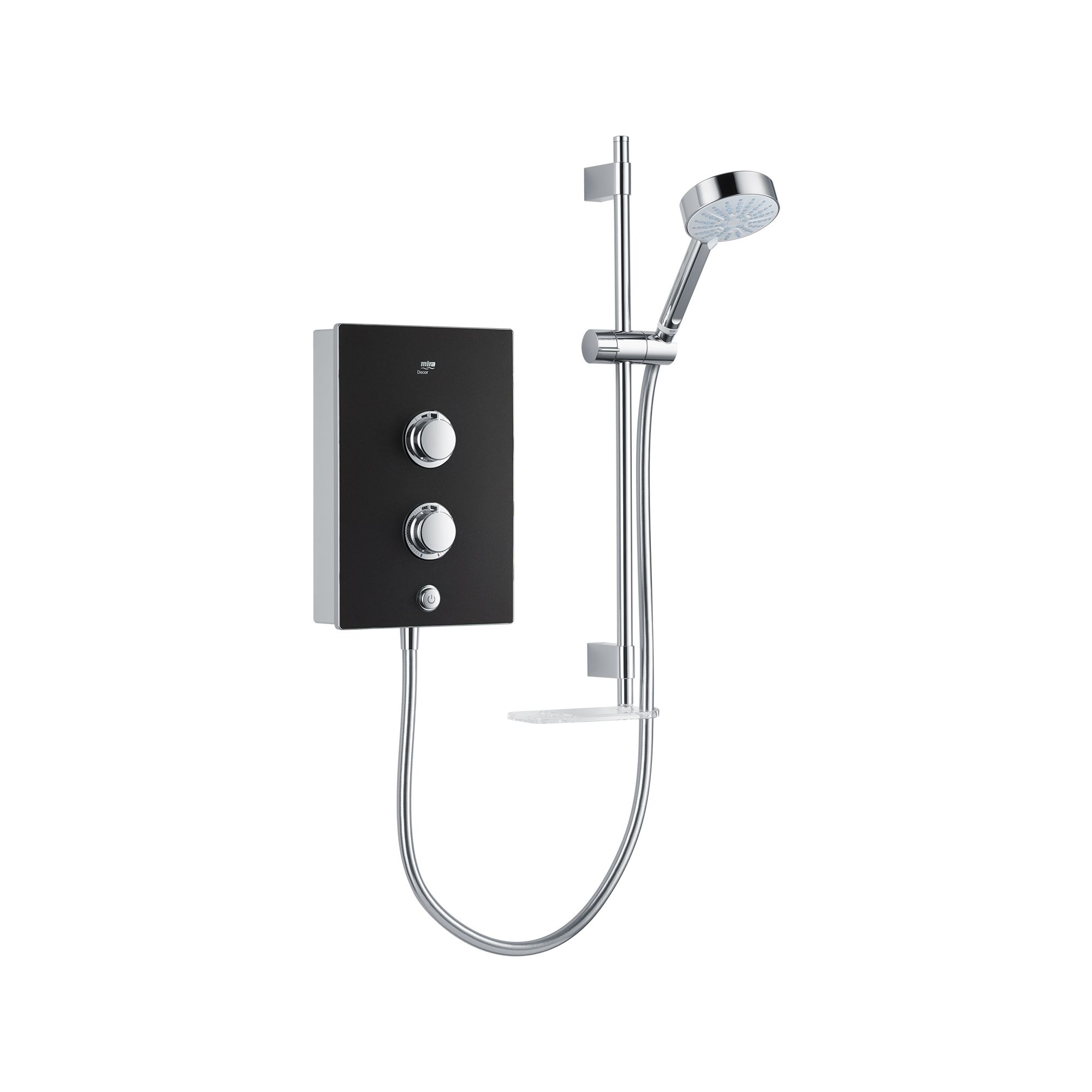 Mira Decor Black Onyx Electric shower, 9.5kW Departments DIY at B&Q