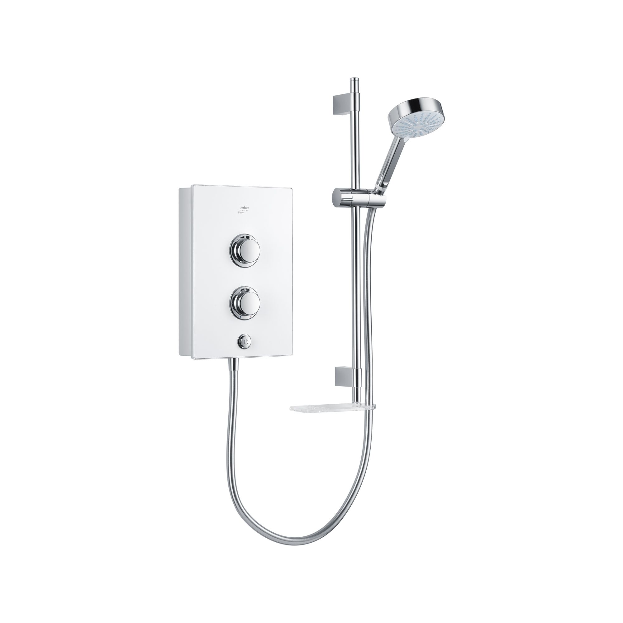 Mira Decor White Electric Shower, 8.5kW Departments DIY at B&Q