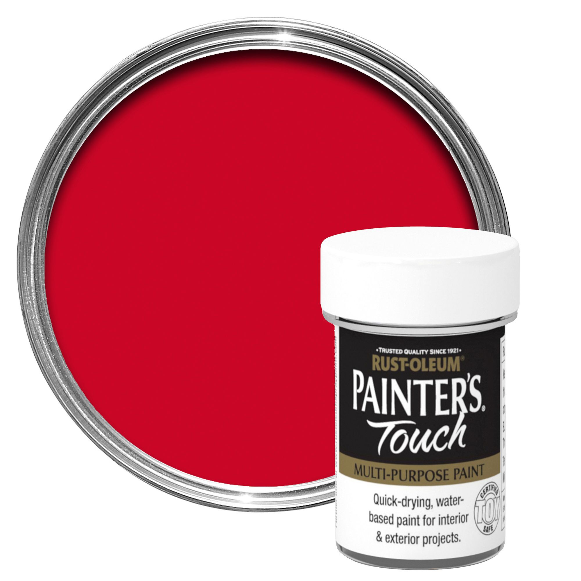 Rust-Oleum Painter's Touch Bright Red Gloss Multi-surface Paint, 0.02L ...