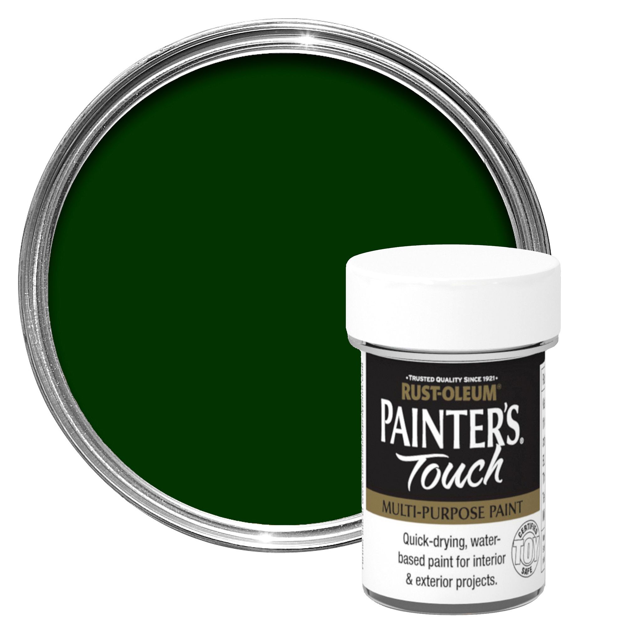 RustOleum Painter's touch Dark green Gloss Multipurpose paint 0.02L