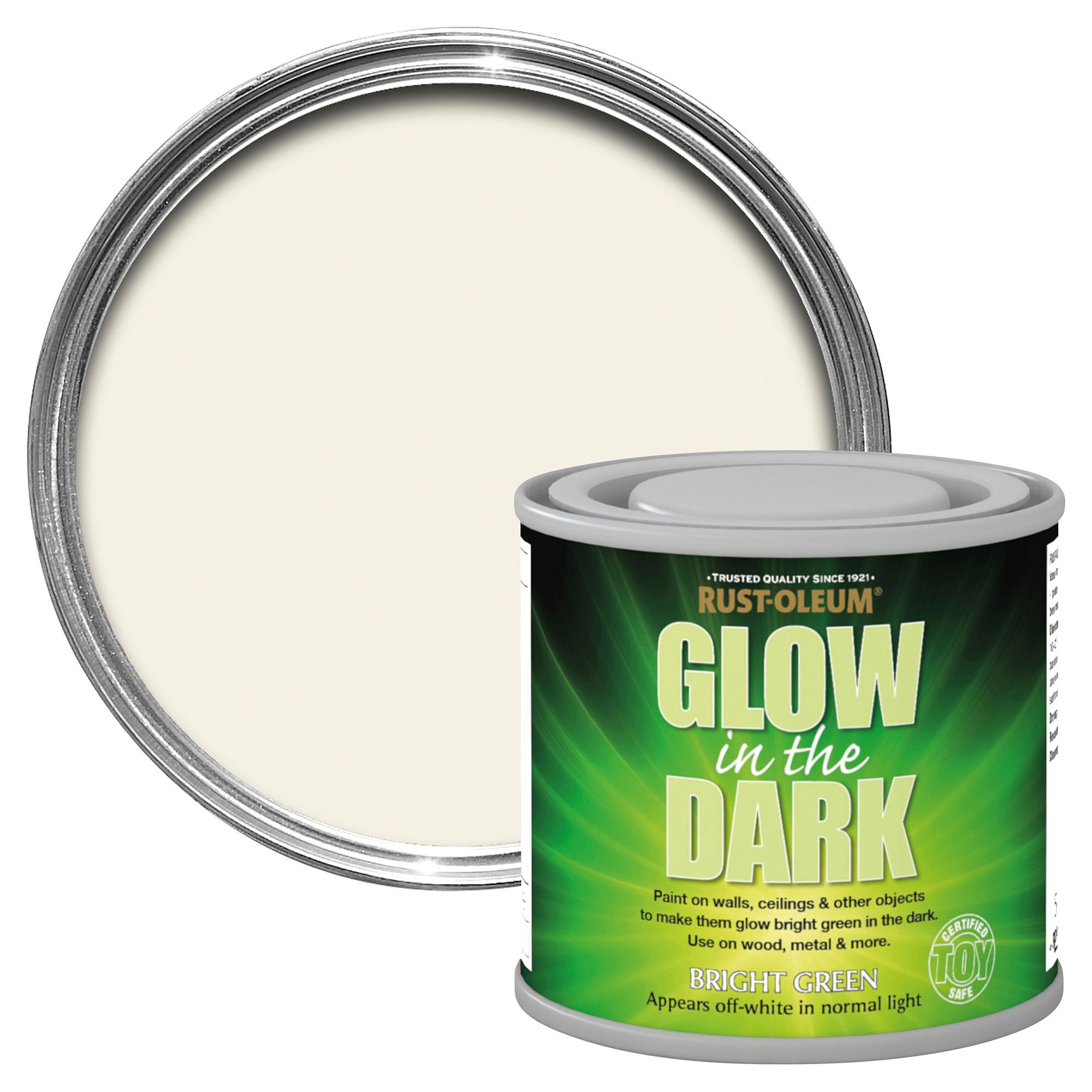 RustOleum White Matt Multisurface Glow in the dark paint, 125ml