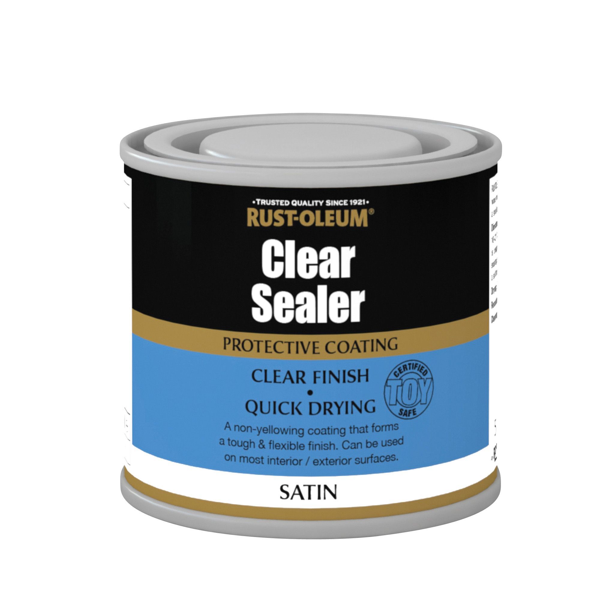 Rust Oleum Clear Satin Sealer 0 13L Departments TradePoint   5013296030861 01c