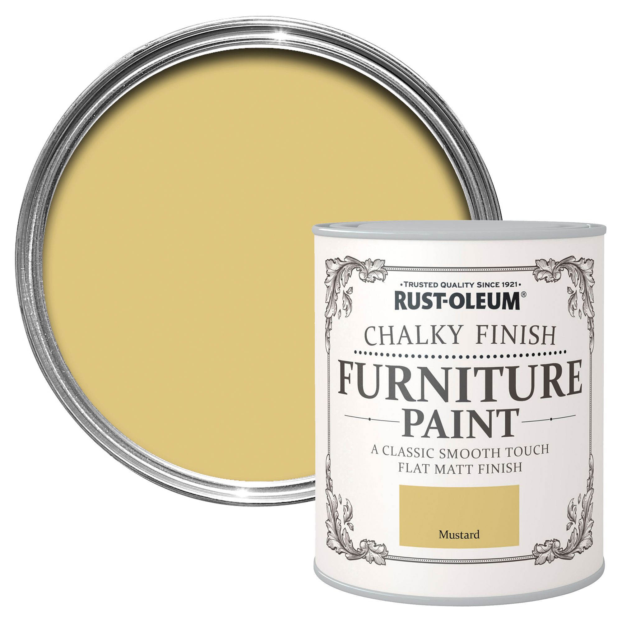 RustOleum Mustard Chalky Matt Furniture paint 125 ml Departments