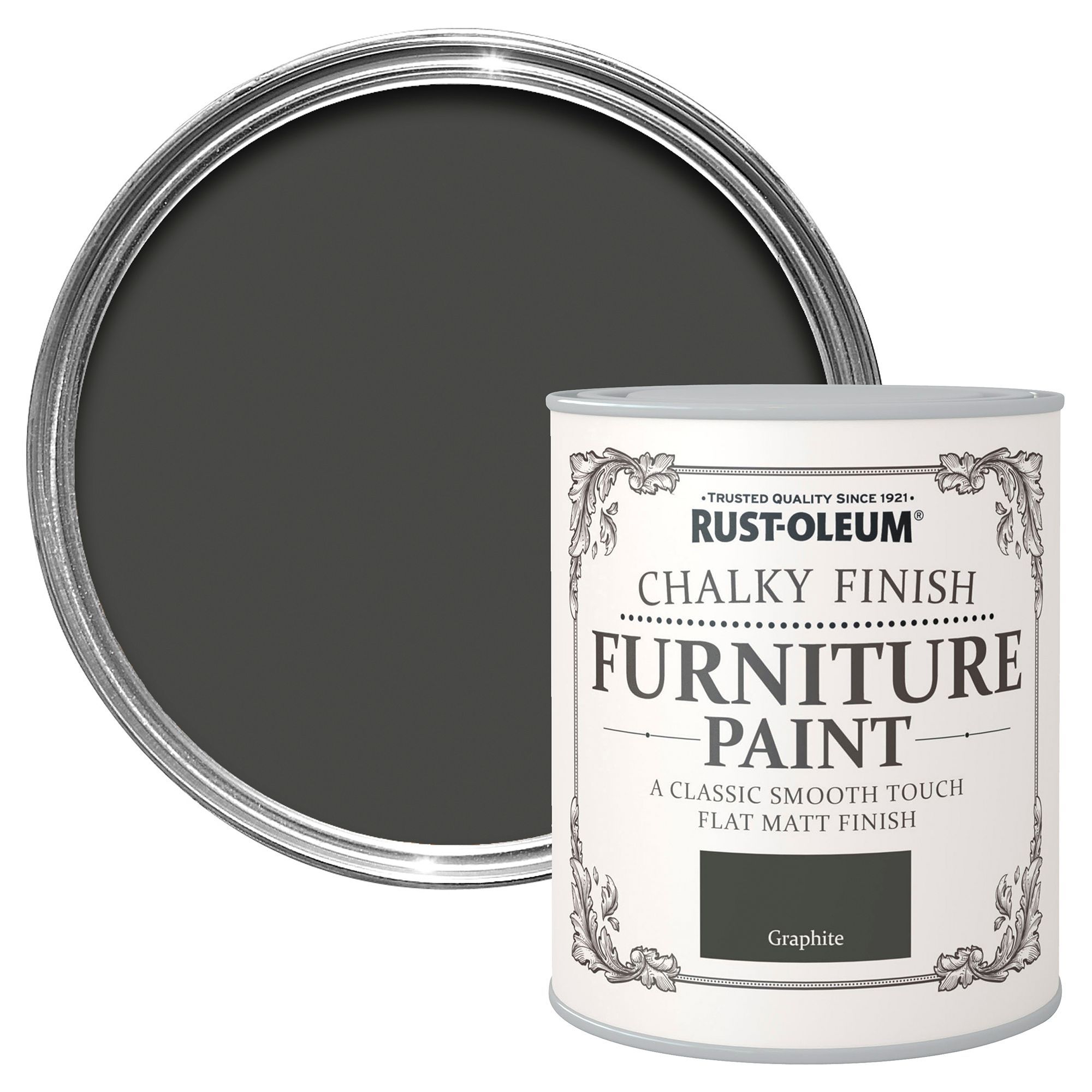 RustOleum Graphite Chalky Matt Furniture paint 750 ml Departments