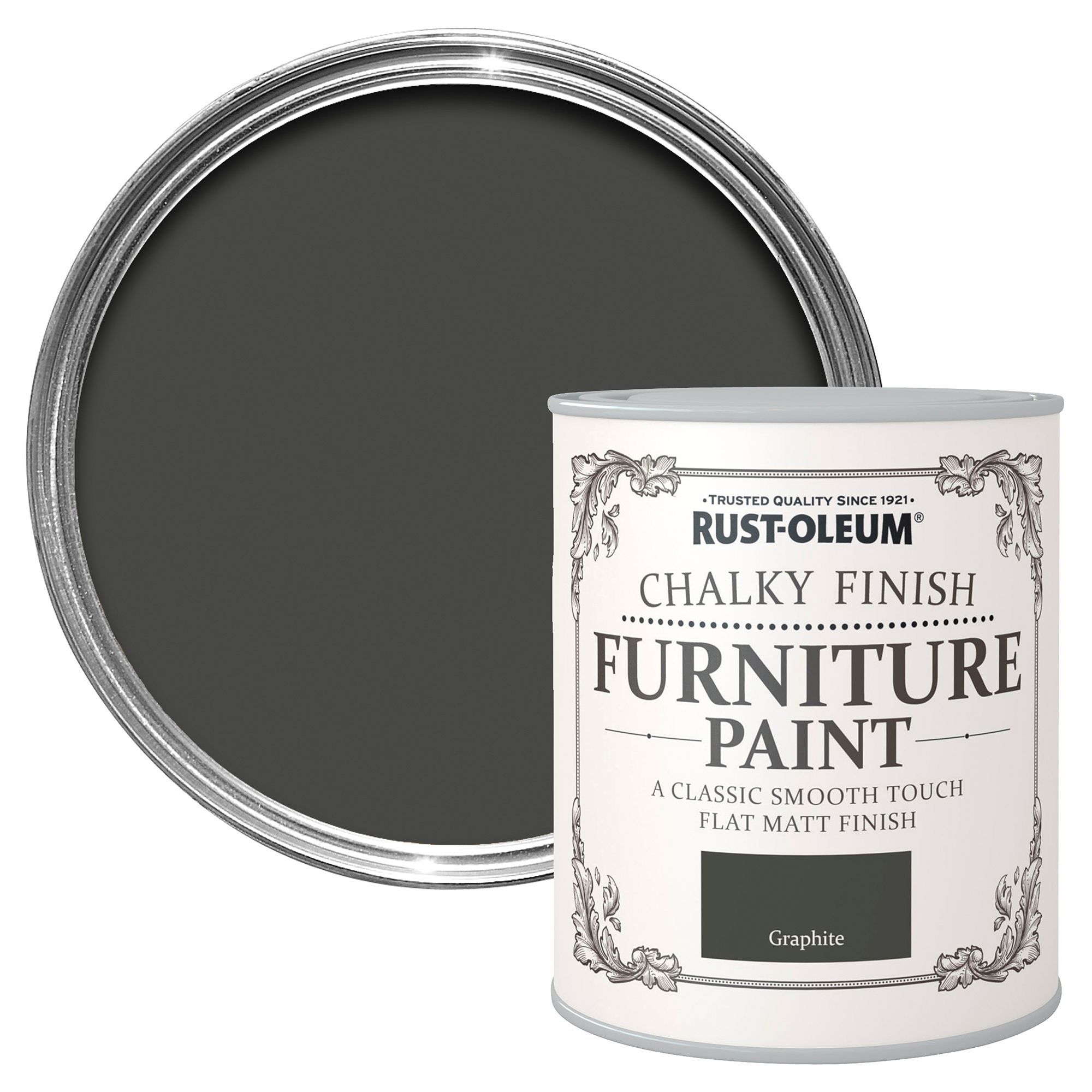 Rust-Oleum Rust-Oleum Graphite Chalky Matt Furniture Paint 125 ml ...