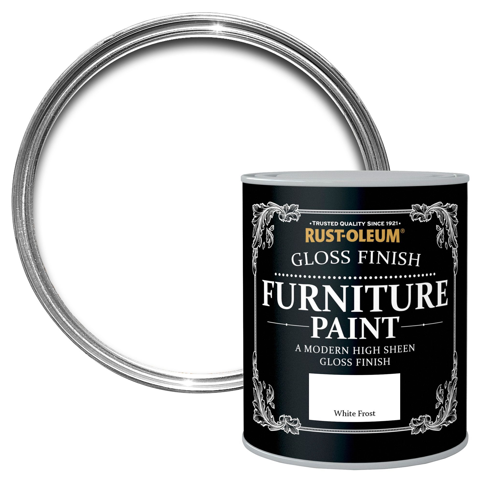 Rust-Oleum White frost Gloss Furniture paint 750 ml | Departments | DIY ...