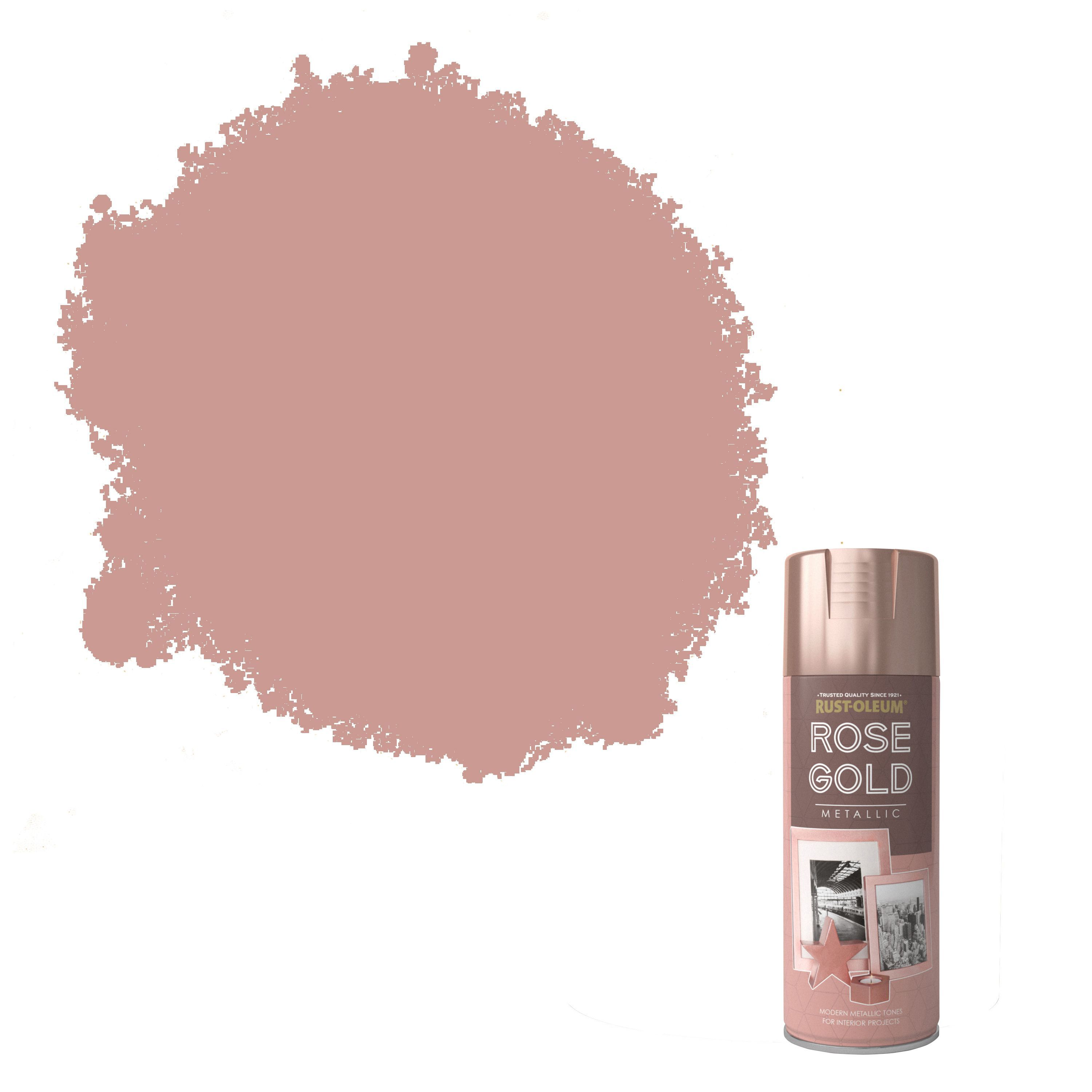 RustOleum Rose Gold Metallic Spray paint 400 ml Departments DIY at B&Q