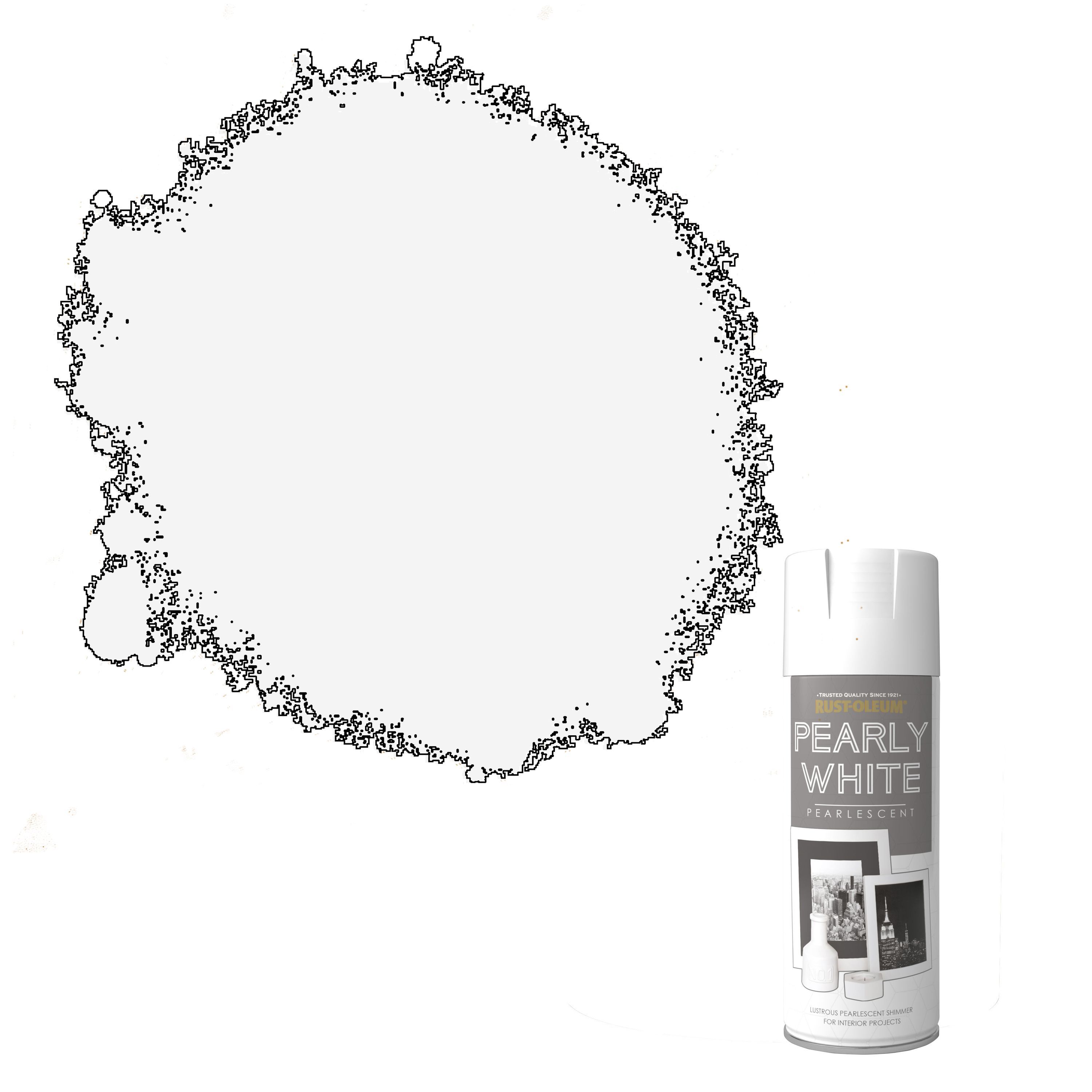 RustOleum Pearly White Metallic Spray paint 400 ml Departments DIY