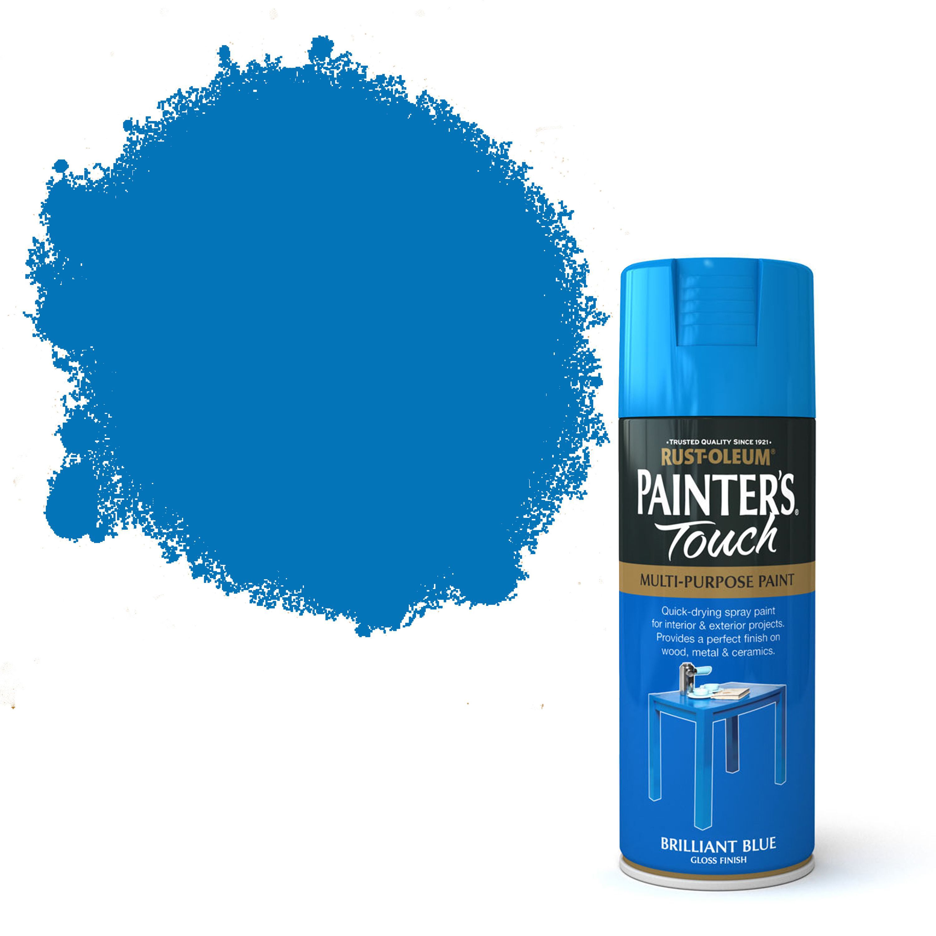 RustOleum Painter's touch Brilliant blue Gloss Decorative spray paint