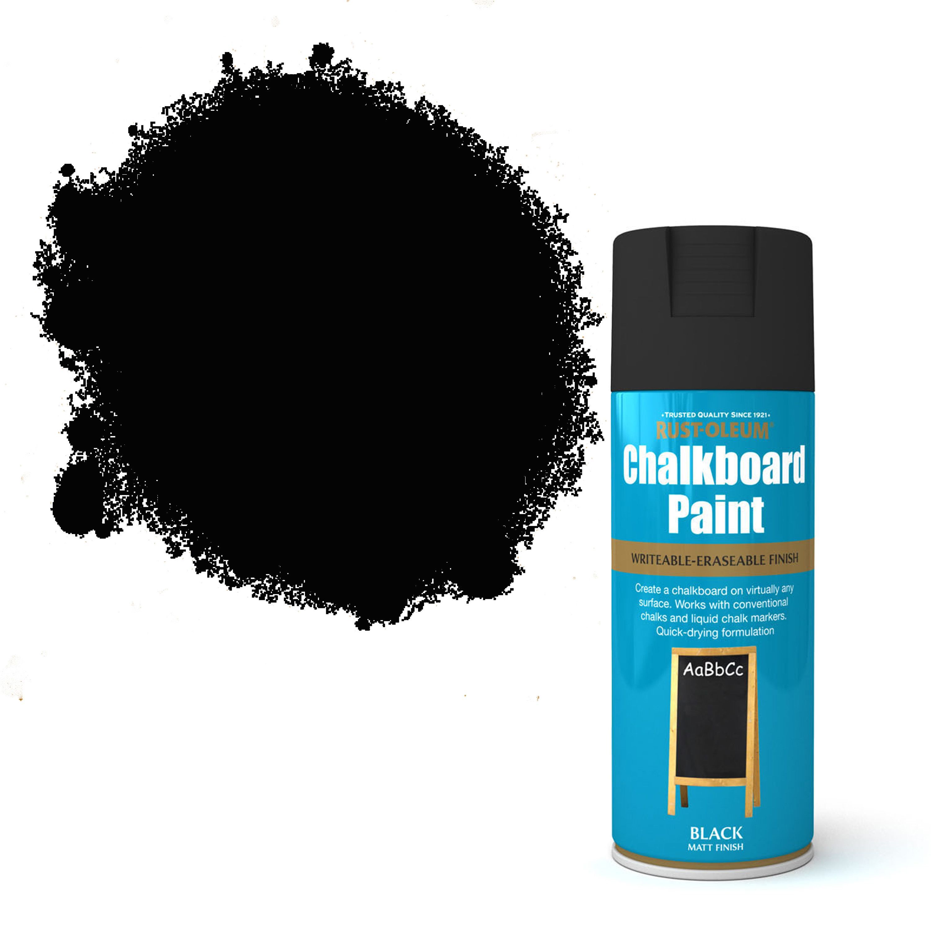 Rust Oleum Chalkboard Black Matt Chalkboard Spray Paint 400 Ml