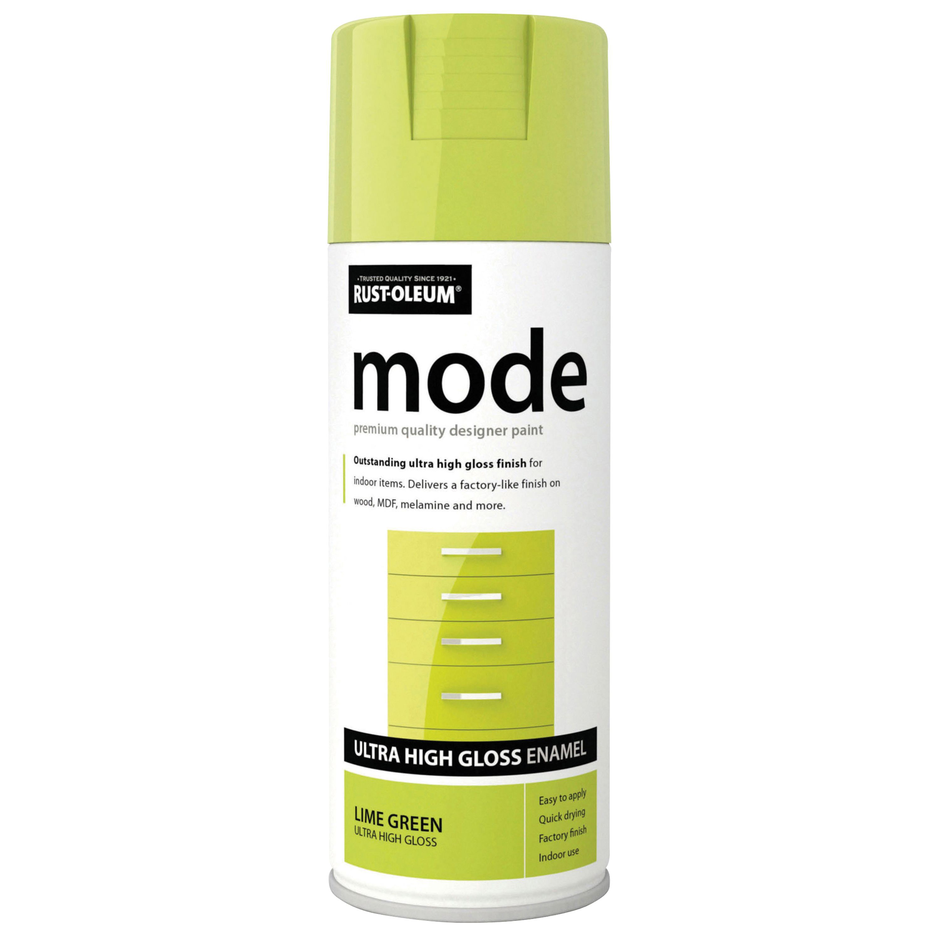 RustOleum Mode Lime Green Gloss Premium quality spray paint 400 ml