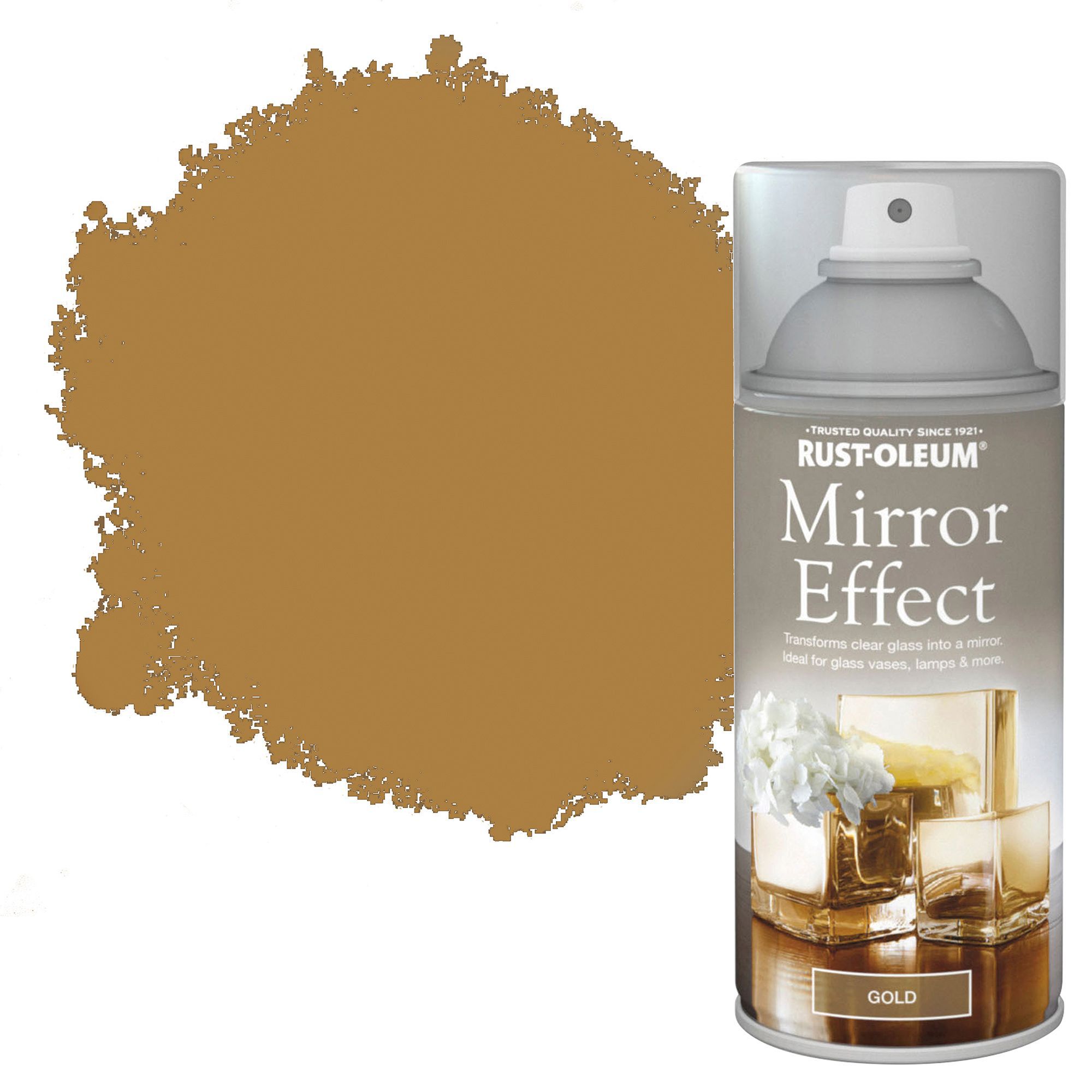 Rust-Oleum Gold Metallic Effect Mirror Spray Paint 150 ml | Departments ...