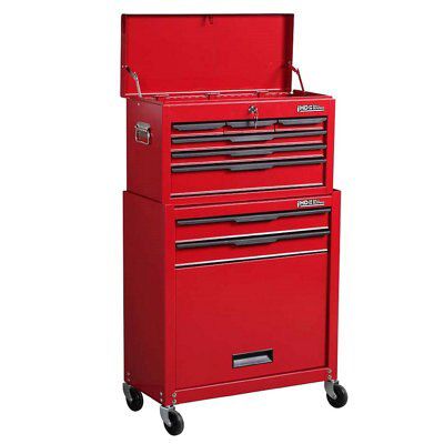 Hilka 8 Drawer Red Roller Tool Cabinet