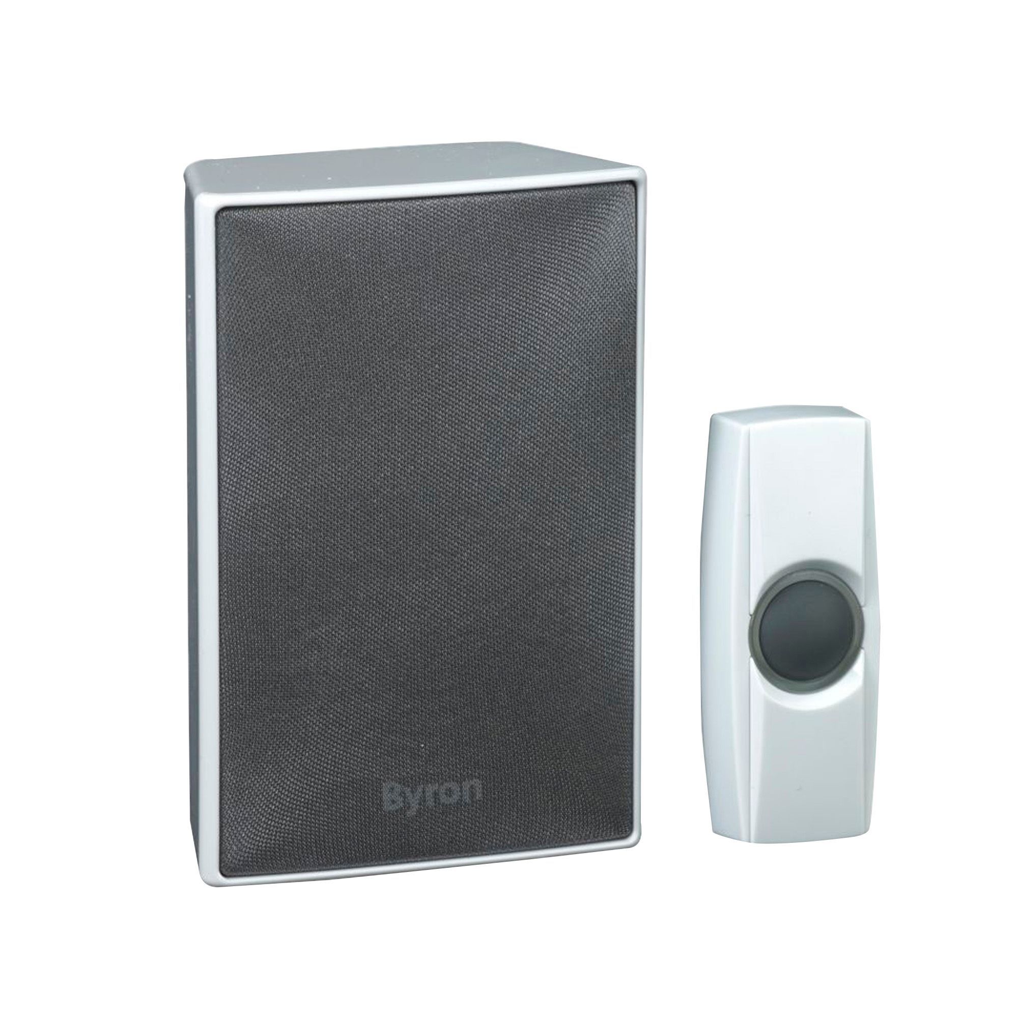 Byron White Wireless Battery Powered Door Chime Kit By601 Departments Diy At B Q