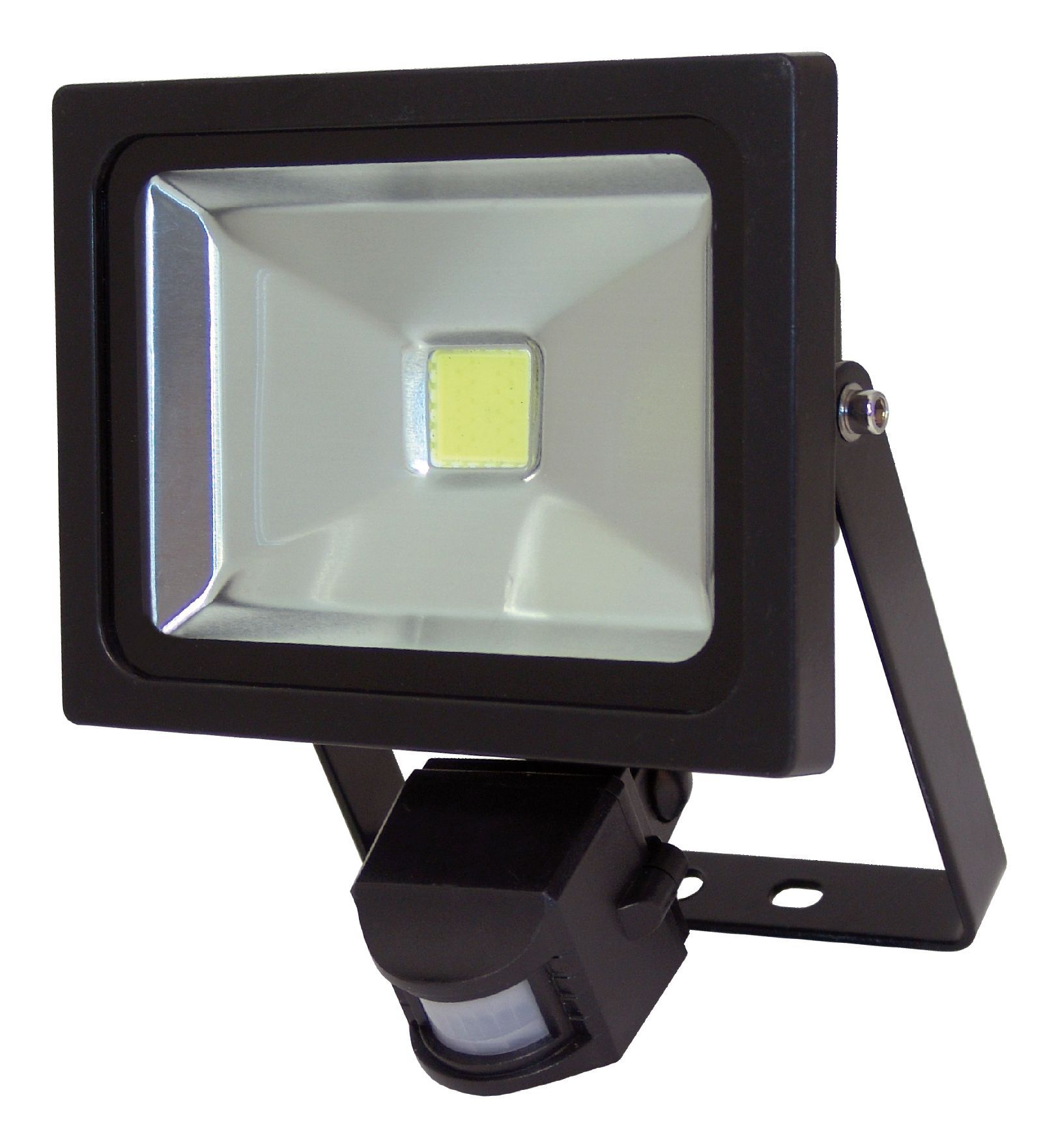 XQLite Black 20W Mains Powered External Pir Security Flood Light