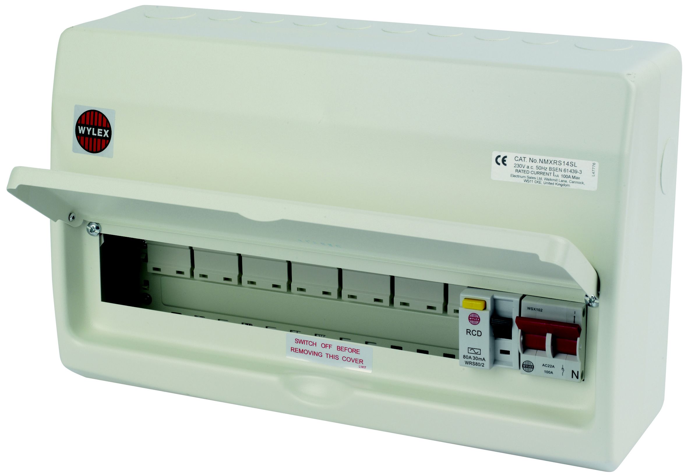 Wylex 100a 14 Way Split Load Consumer Unit Departments Diy At Bandq