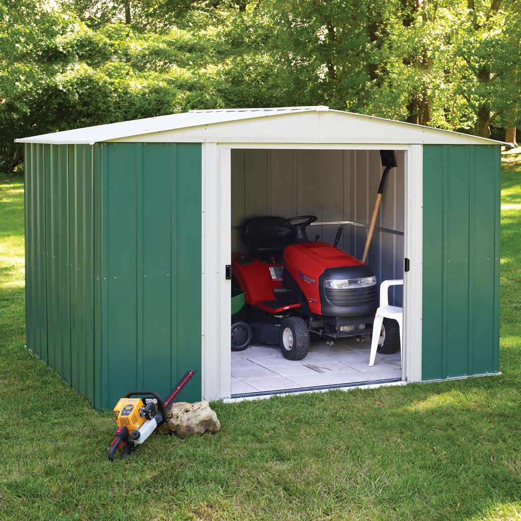 10X8 Greenvale Apex Metal Shed | Departments | TradePoint