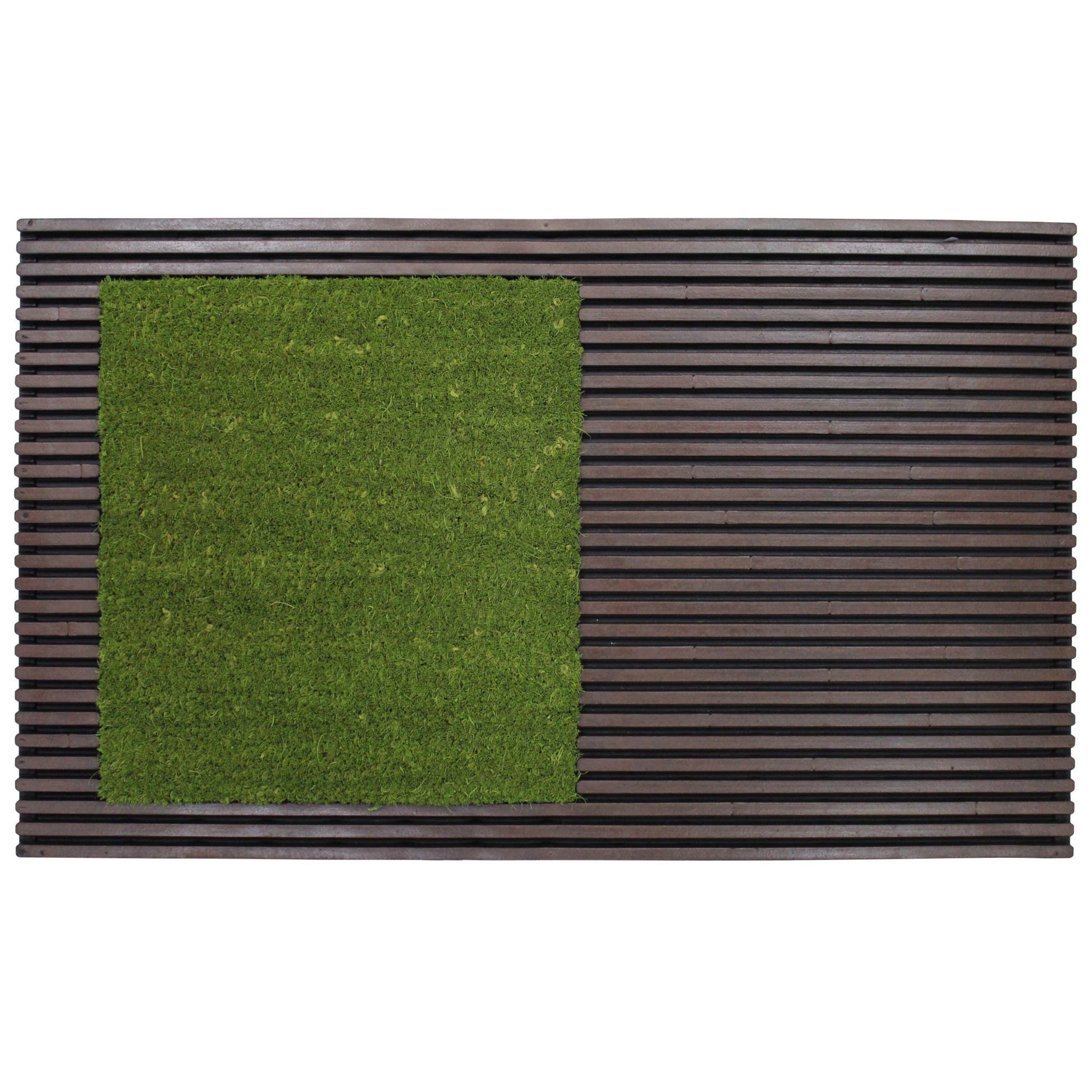 Colours Green Coir & rubber Door mat (L)750mm (W)450mm Departments