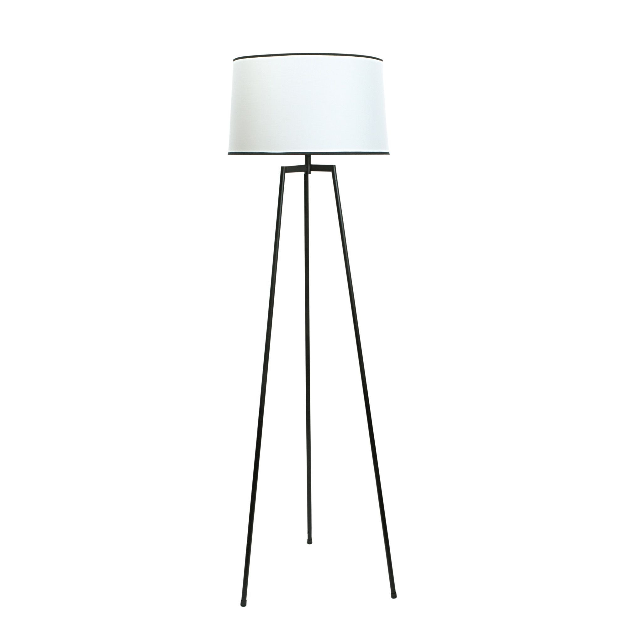 Harvey Black & Cream Floor Lamp | Departments | DIY at B&Q