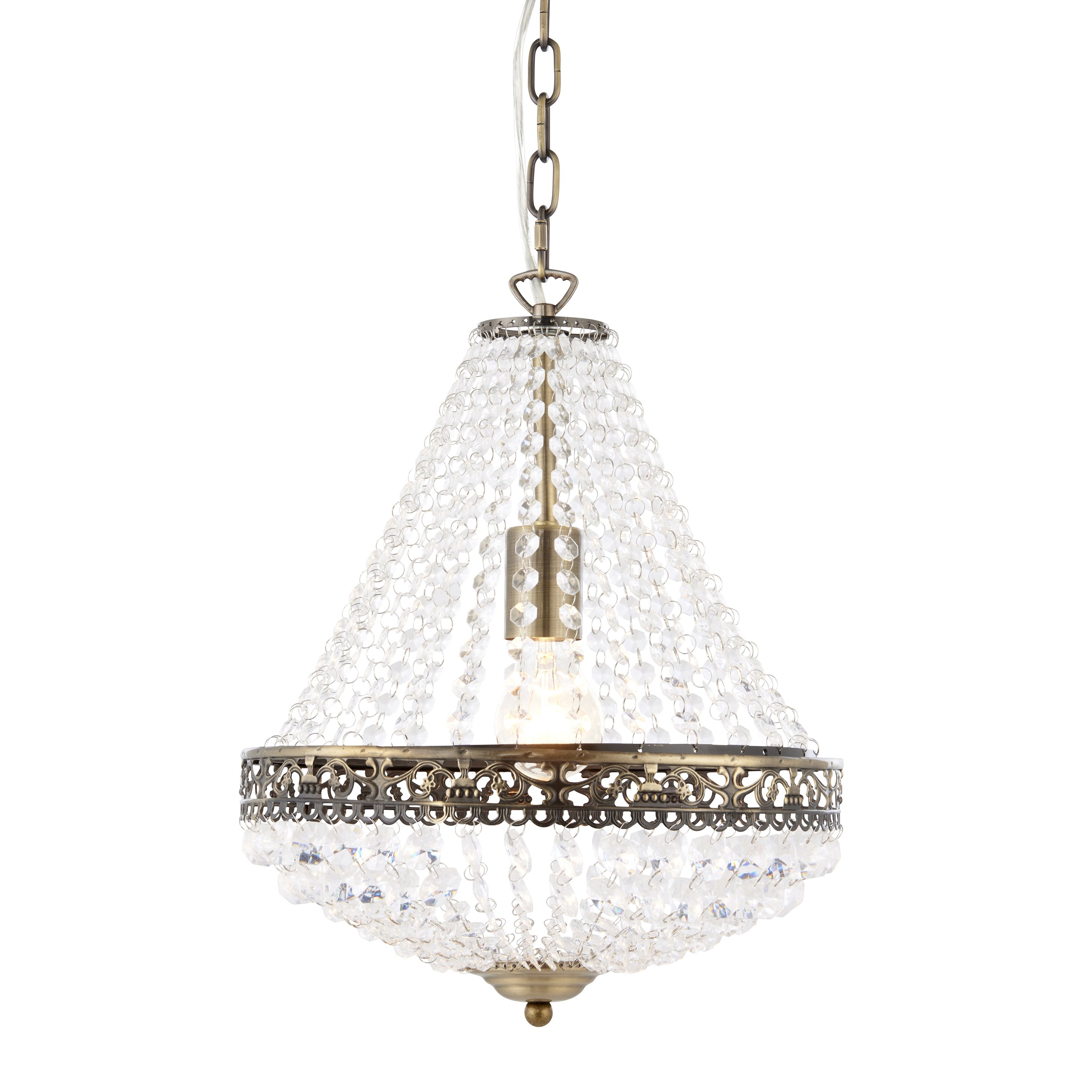 Candice Crystal & Bead Pendant Ceiling Light | Departments | DIY at B&Q