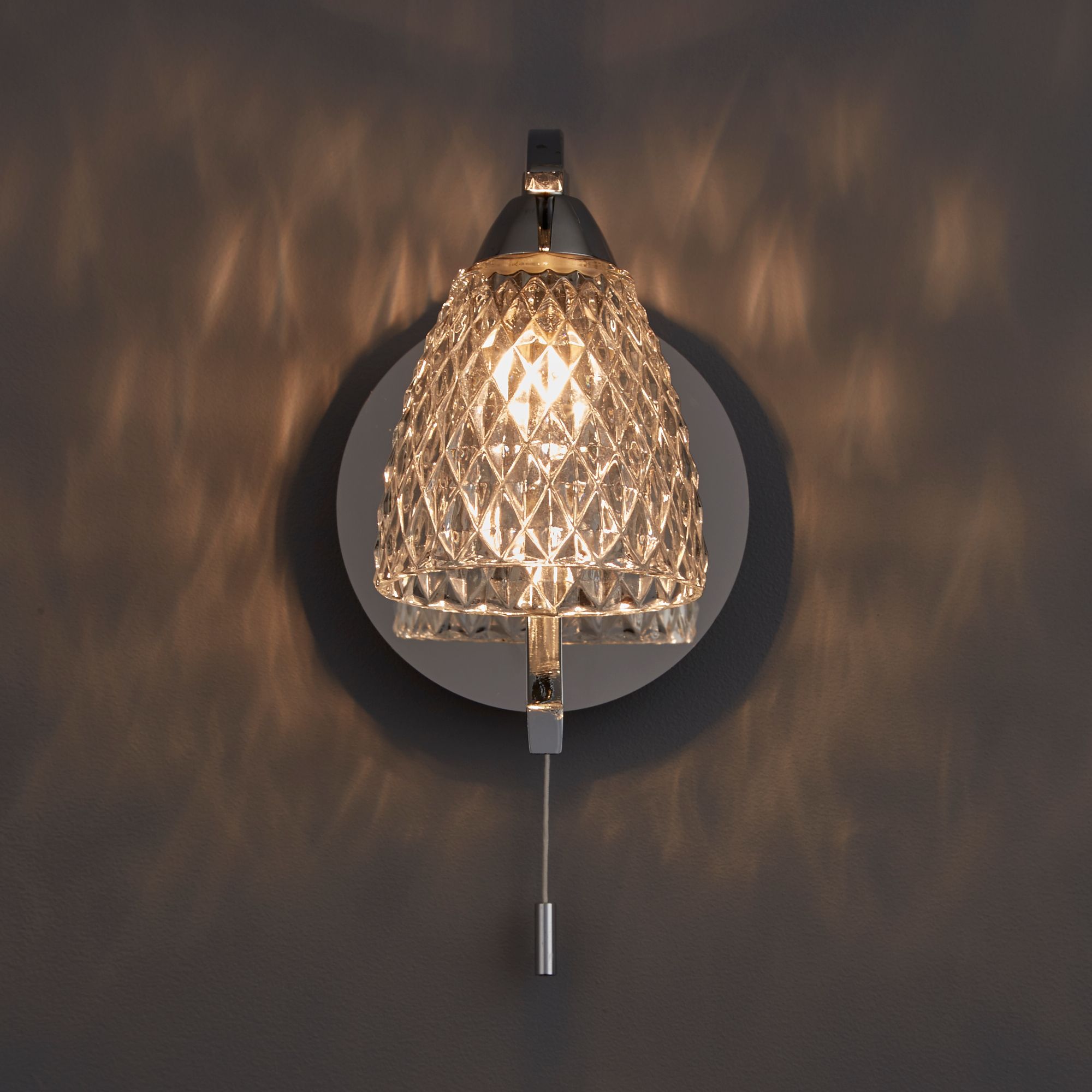 Tetbury Chrome effect Wall light Departments DIY at B&Q