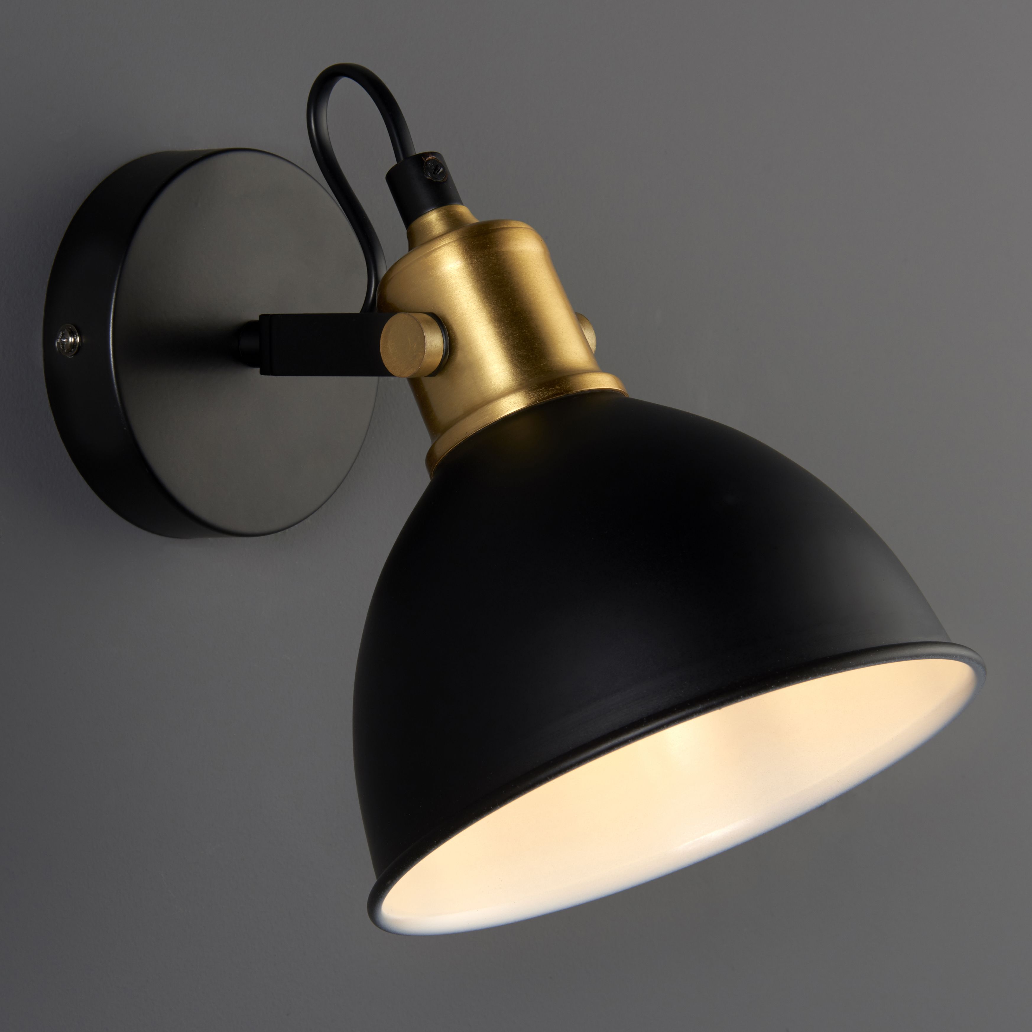 Acrobat Black Living room Wall light | Departments | DIY at B&Q