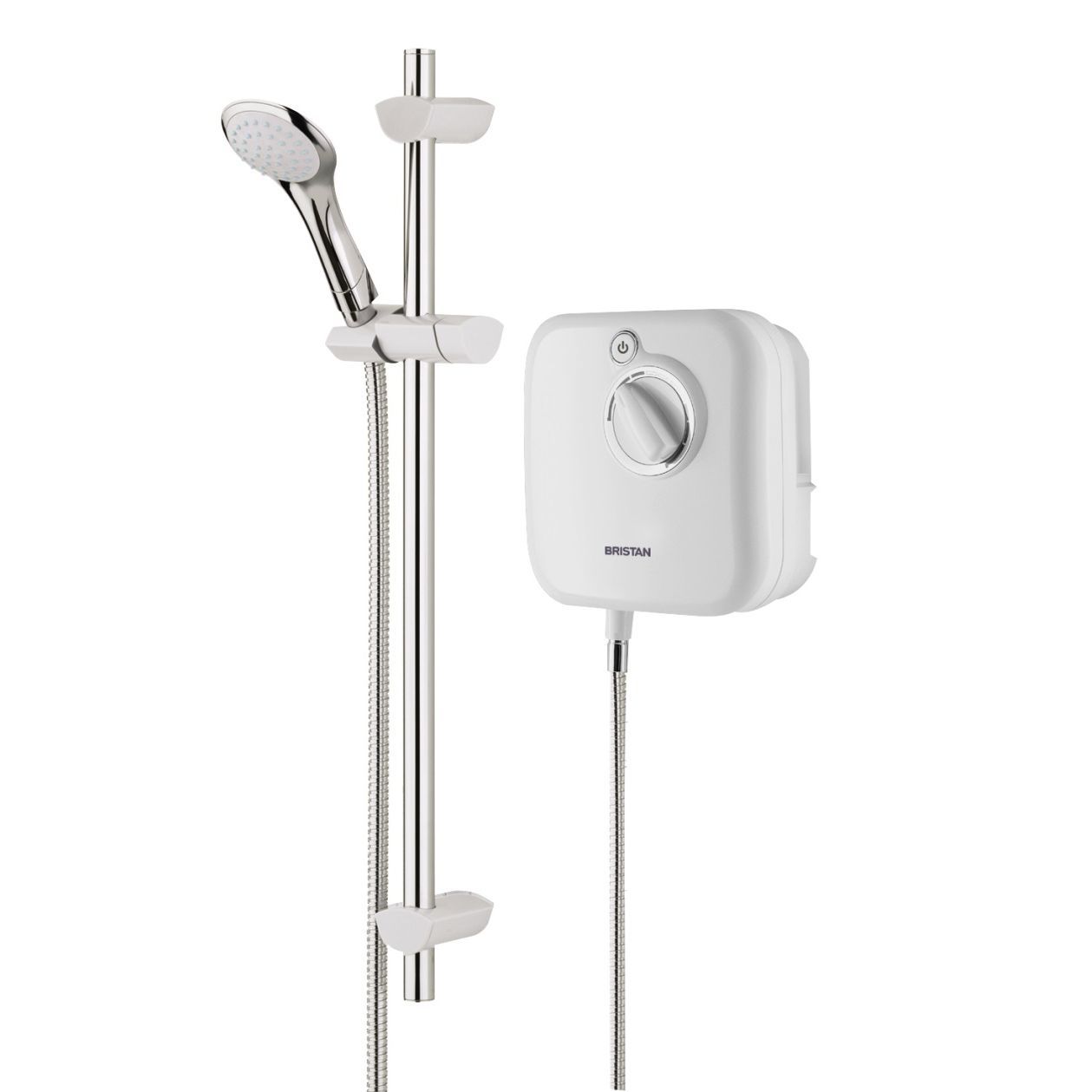 Bristan White Chrome Thermostatic Power Shower Departments