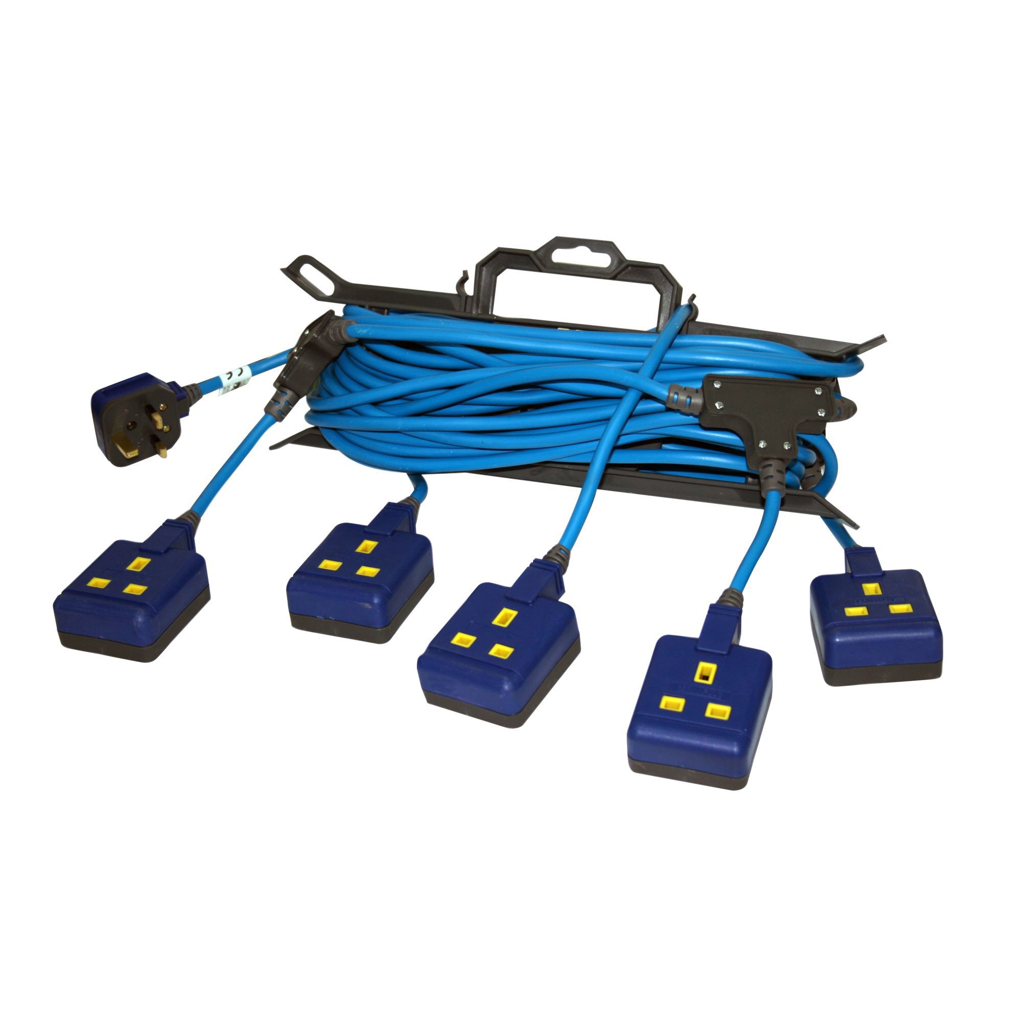 Masterplug 5 socket 13A Blue Extension lead, 15m Departments DIY at B&Q